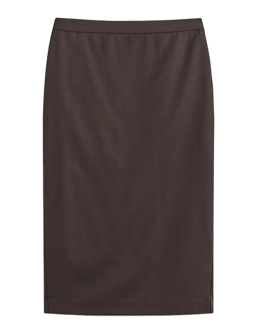 Gant - WOOL BLEND PENCIL SKIRT - bleistiftröcke - deep brown - 0
