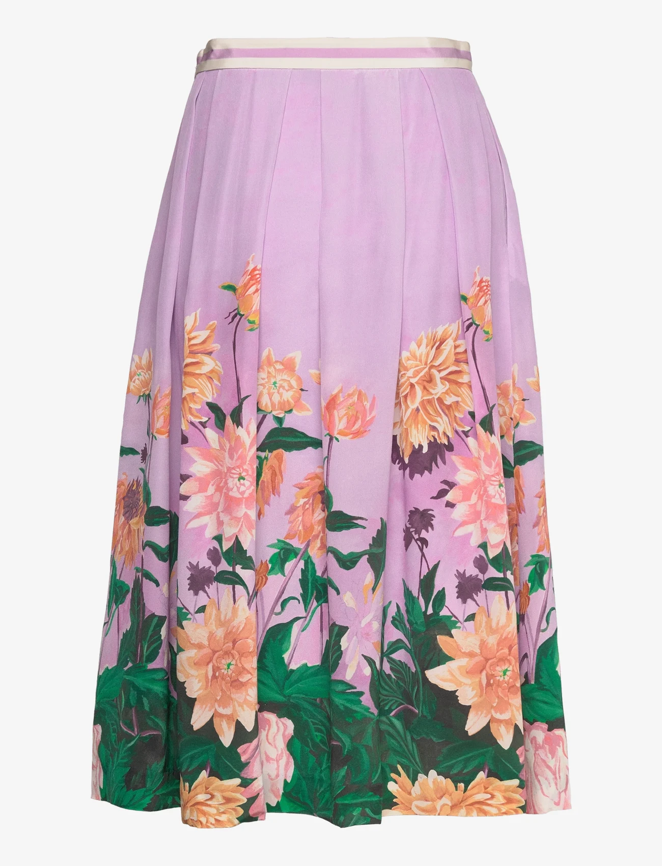 GANT - D2. DAHLIA PLEATED SILK SKIRT - midi skirts - crocus purple - 1