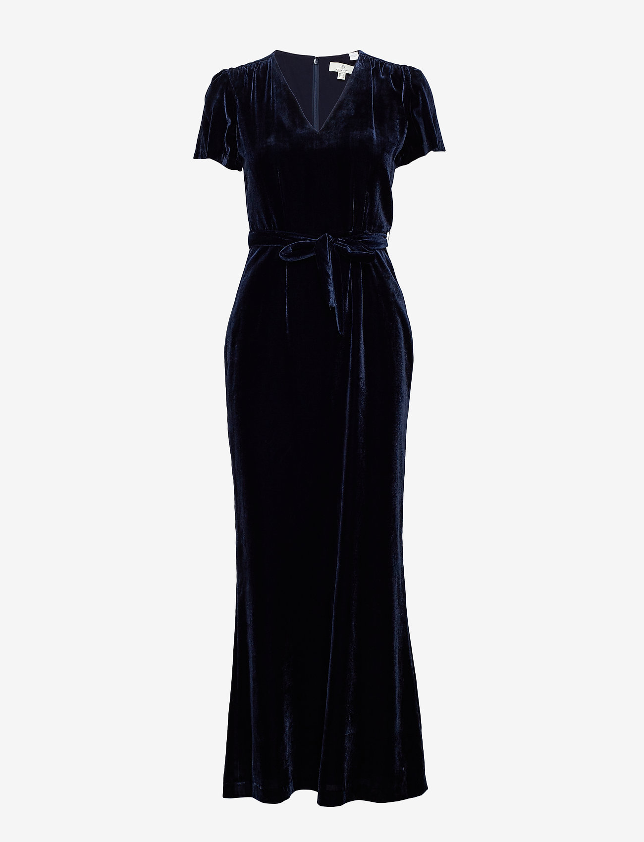 GANT - G1. FULL LENGTH VELVET DRESS - marine - 0