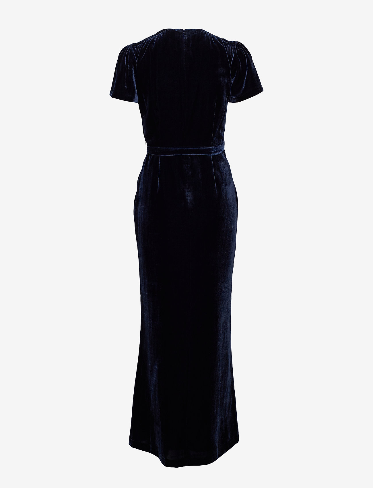 GANT - G1. FULL LENGTH VELVET DRESS - marine - 1