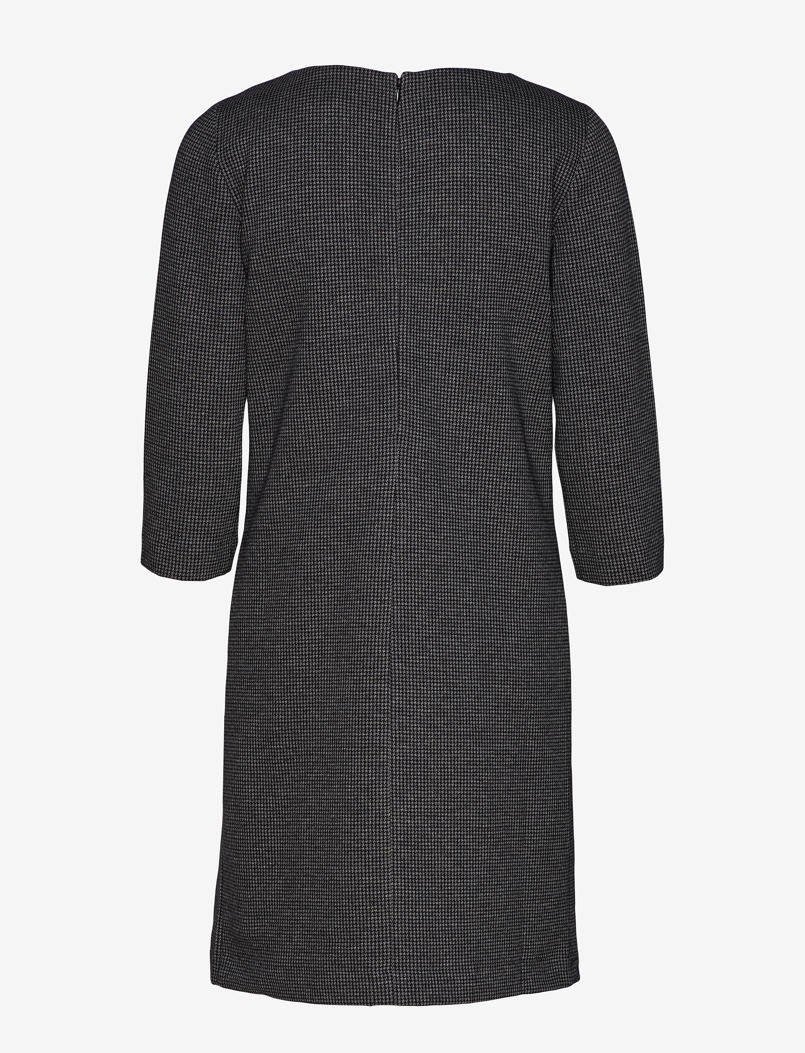 GANT - D1. DOGTOOTH JERSEY CL SHIFT DRESS - dark grey melange - 1