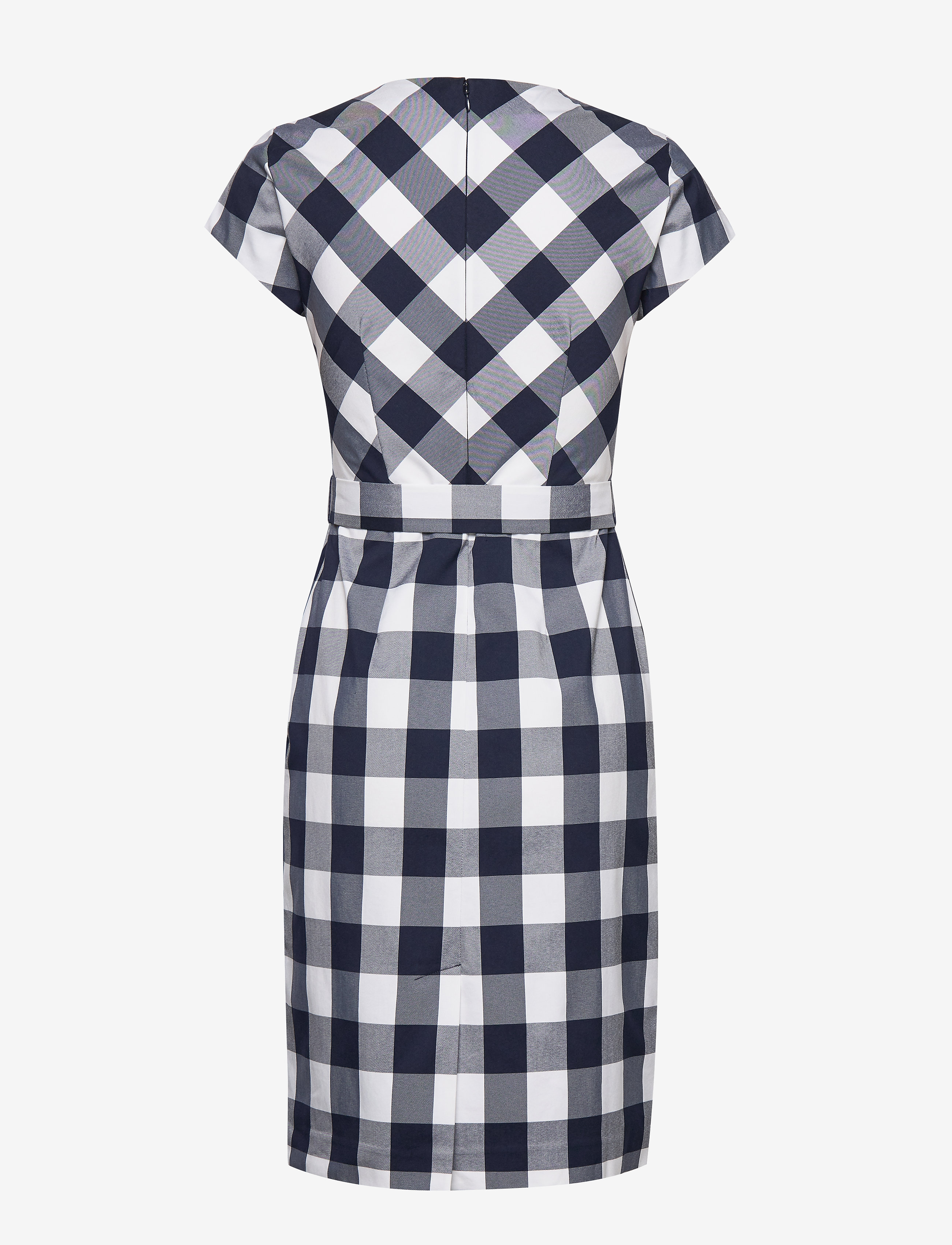 GANT - D1. FITTED GINGHAM DRESS - evening blue - 1