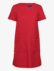 GANT - D1. TP JERSEY PIQUE DRESS - skjortklänningar - lava red - 0