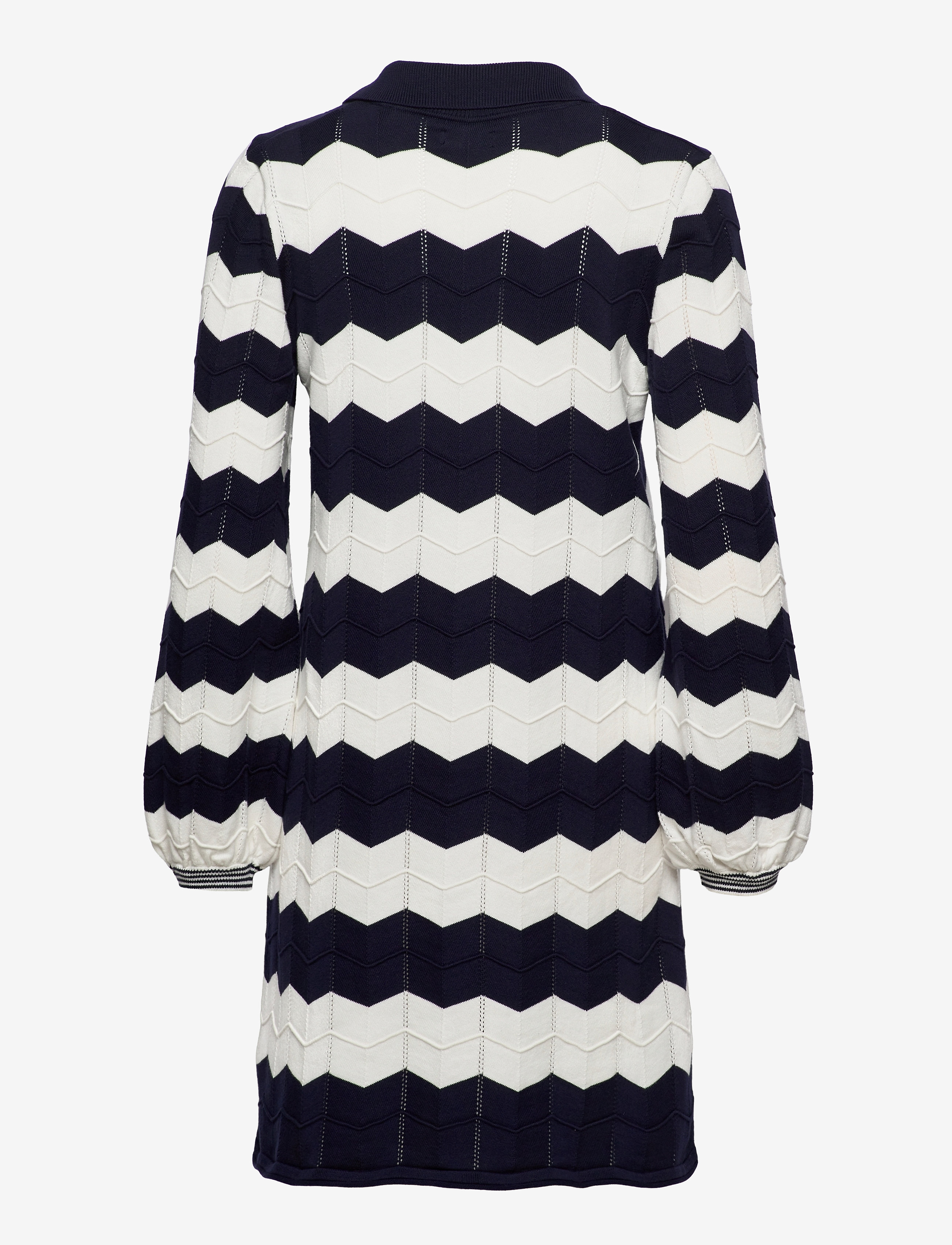 GANT - D1. ZIGZAG KNIT DRESS - evening blue - 1