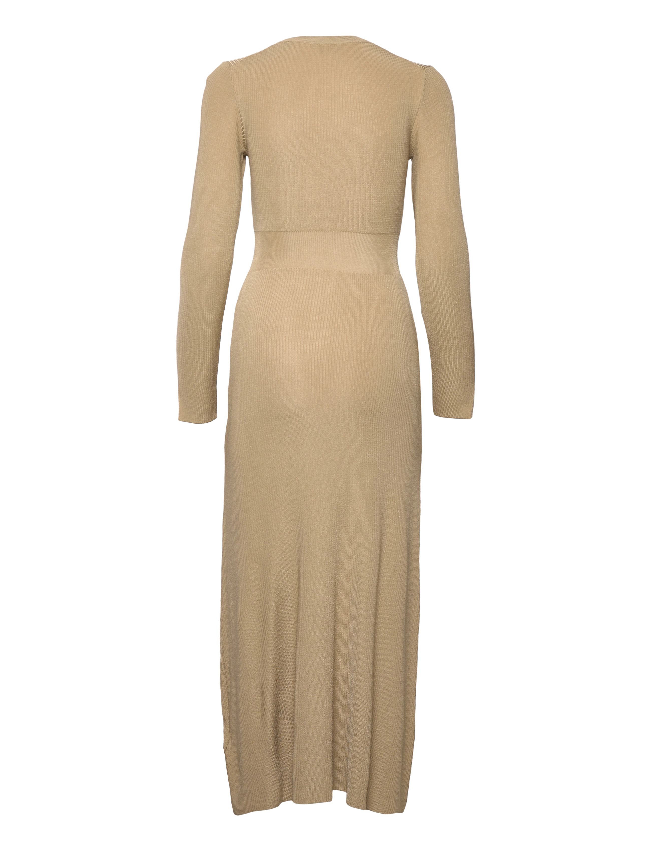 GANT - D2. RIB CARDIGAN DRESS - gold - 1