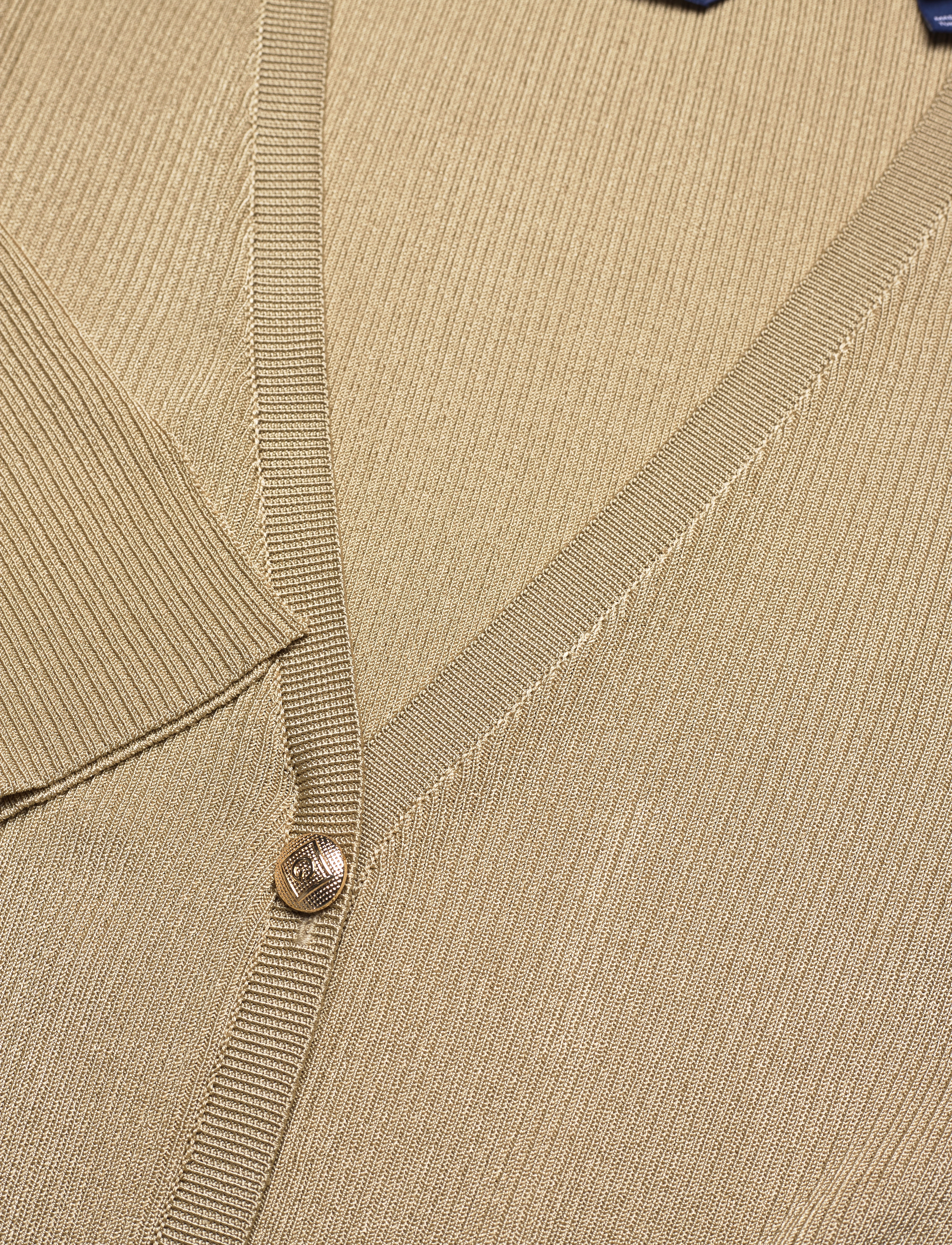GANT - D2. RIB CARDIGAN DRESS - gold - 2