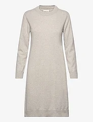 GANT - SUPERFINE LAMBSWOOL DRESS - knitted dresses - light grey melange - 0