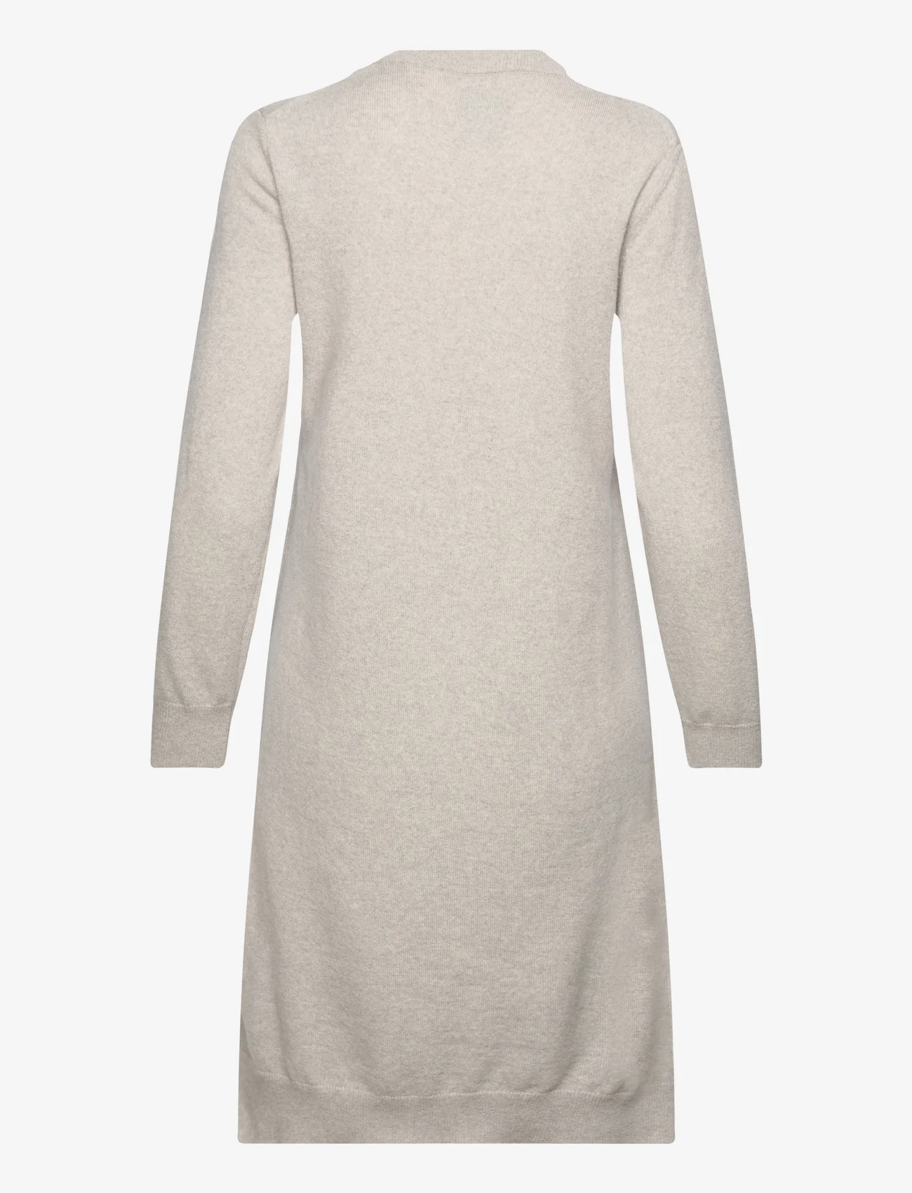 GANT - SUPERFINE LAMBSWOOL DRESS - knitted dresses - light grey melange - 1