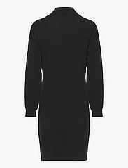 GANT - SUPERFINE LAMBSWOOL RUGGER DRESS - knitted dresses - black - 1