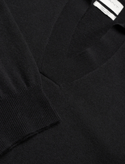 GANT - SUPERFINE LAMBSWOOL RUGGER DRESS - knitted dresses - black - 2