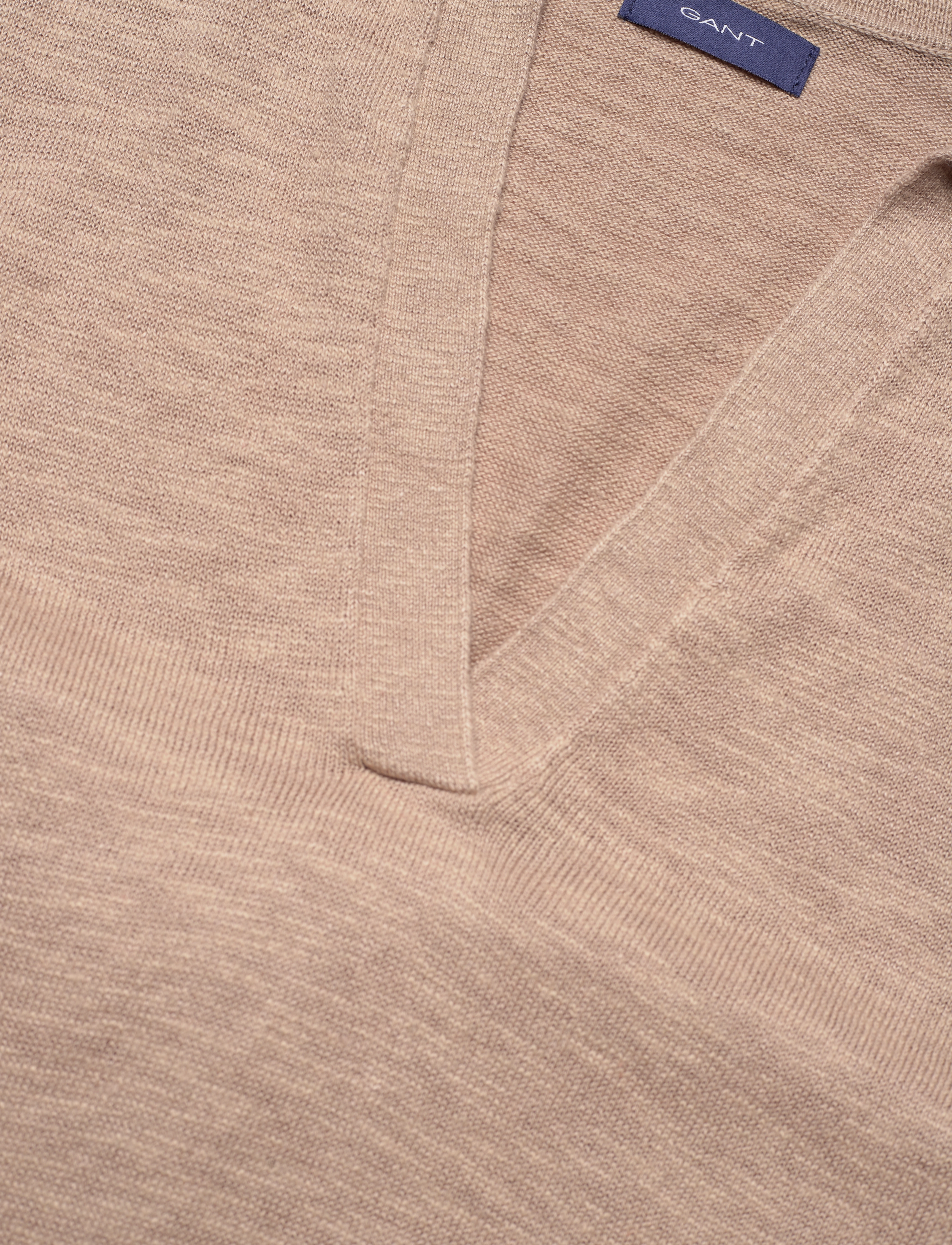 GANT - LINEN-BLEND COLLAR DRESS - horn beige - 2