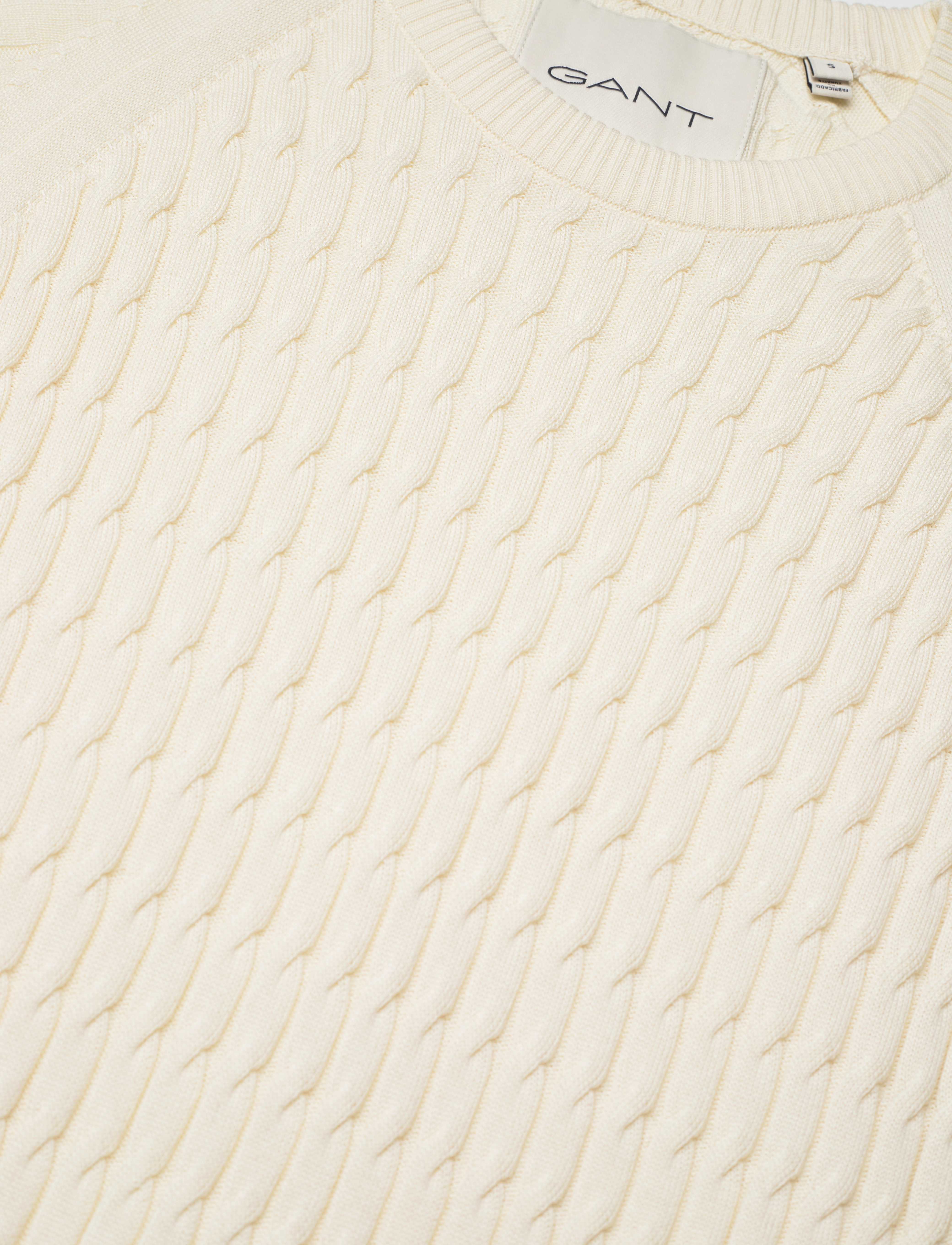 GANT - CABLE C-NECK DRESS - cream - 2