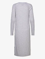 GANT - CABLE C-NECK DRESS - stickade klänningar - light grey melange - 1
