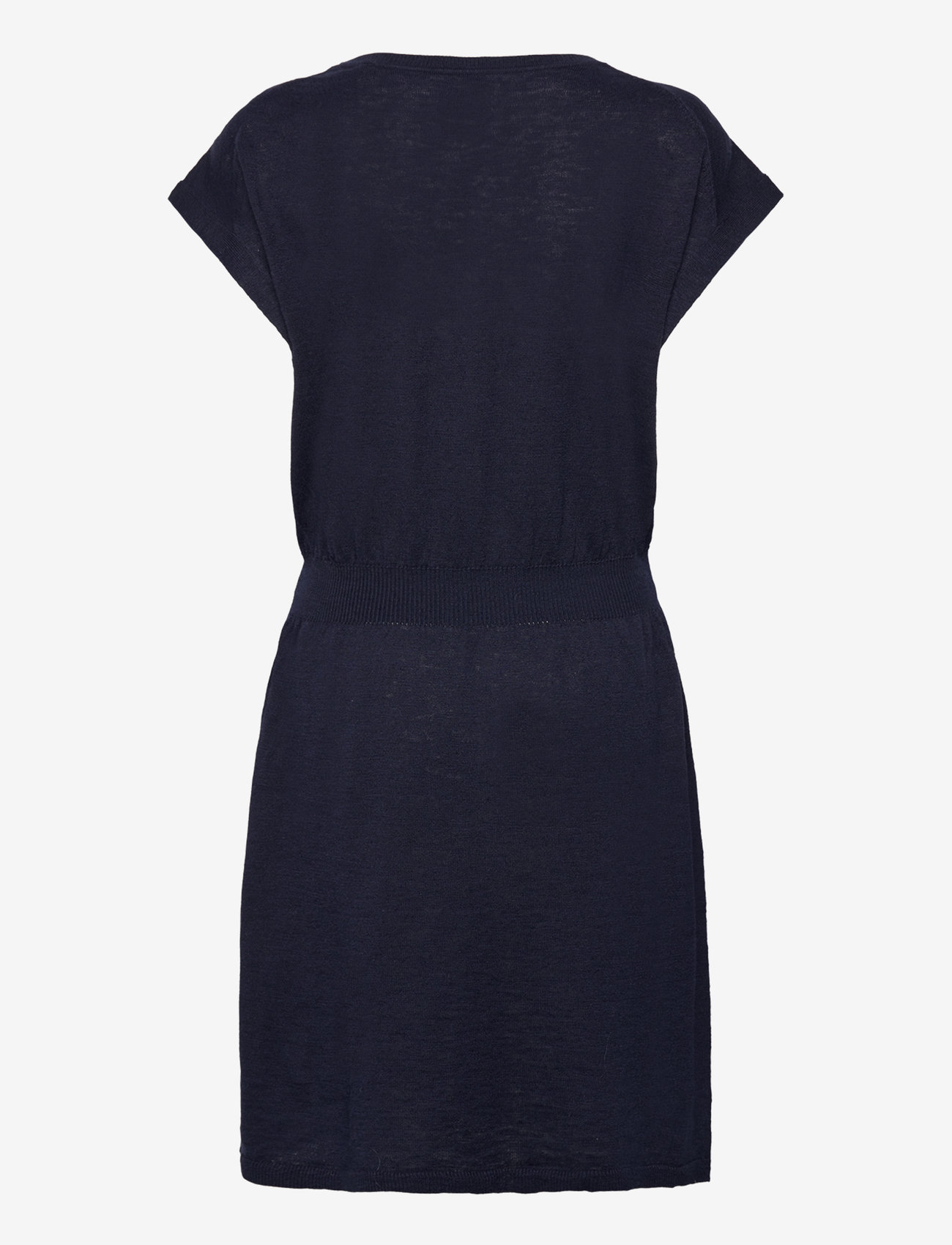 GANT - LINEN BLEND DRESS - knitted dresses - evening blue - 1