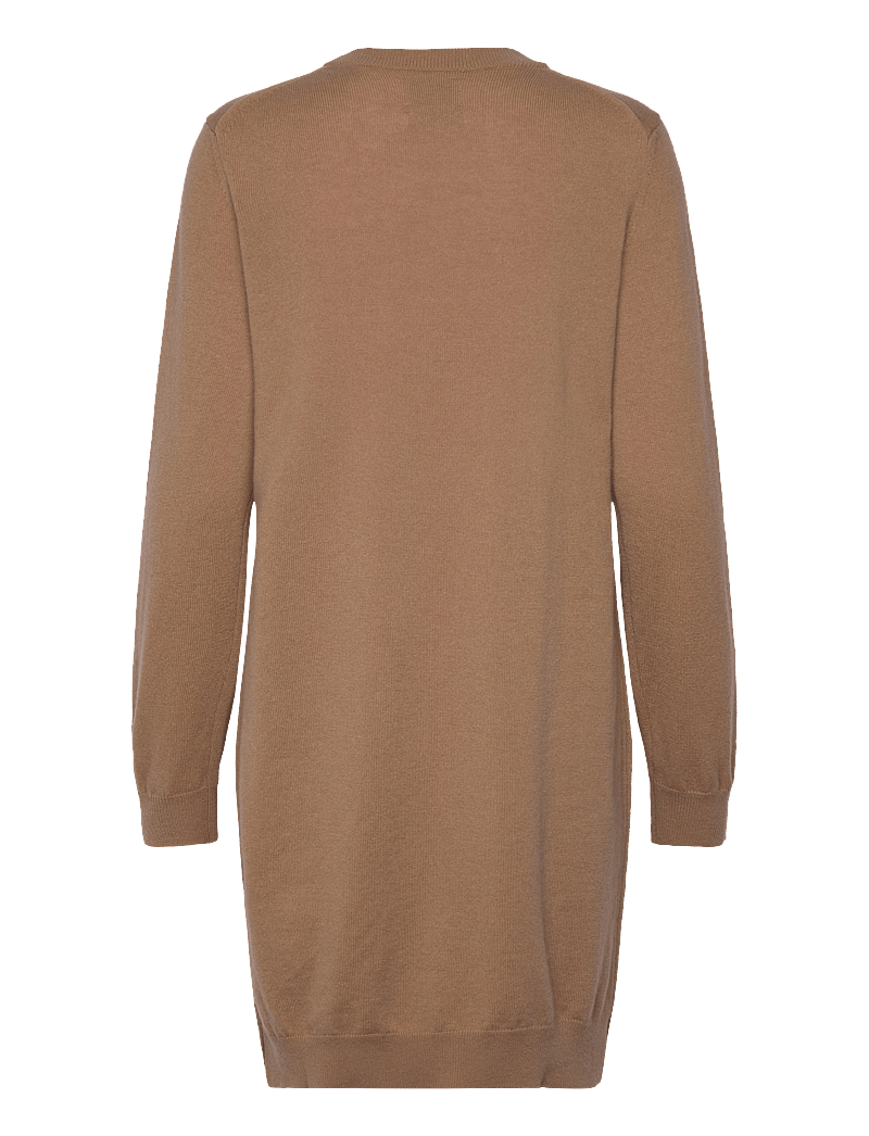 GANT - SUPERFINE LAMBSWOOL DRESS - stickade klänningar - caramel beige - 2