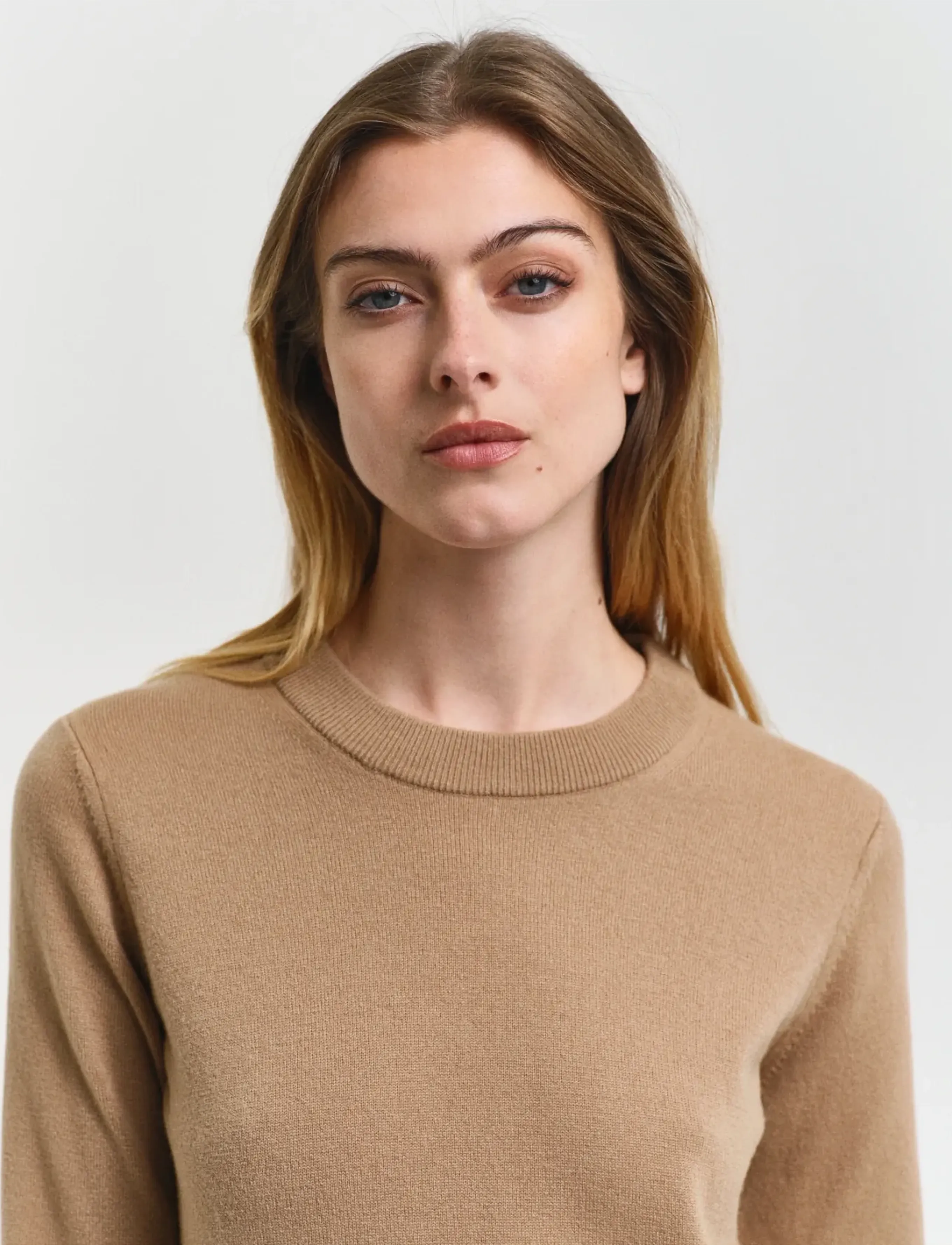 Gant - SUPERFINE LAMBSWOOL DRESS - prjónaðir kjólar - caramel beige - 4