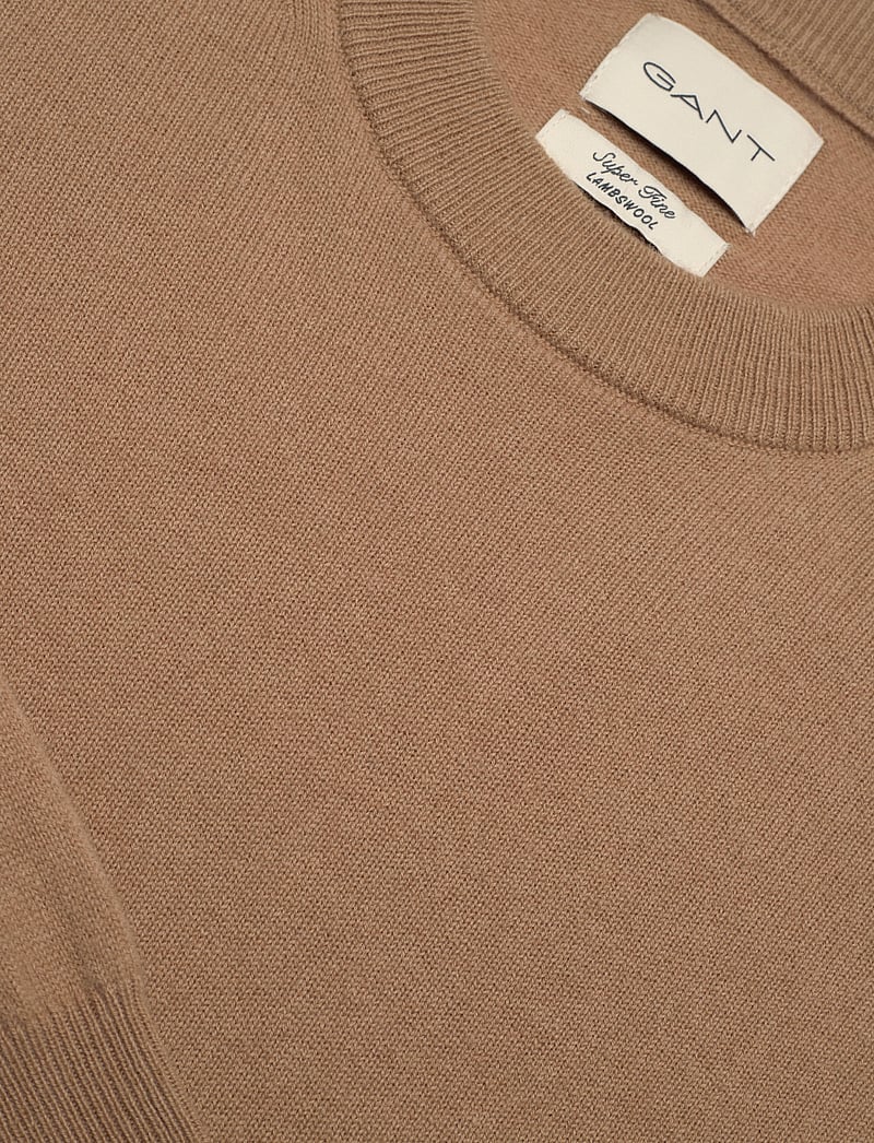 GANT - SUPERFINE LAMBSWOOL DRESS - stickade klänningar - caramel beige - 5