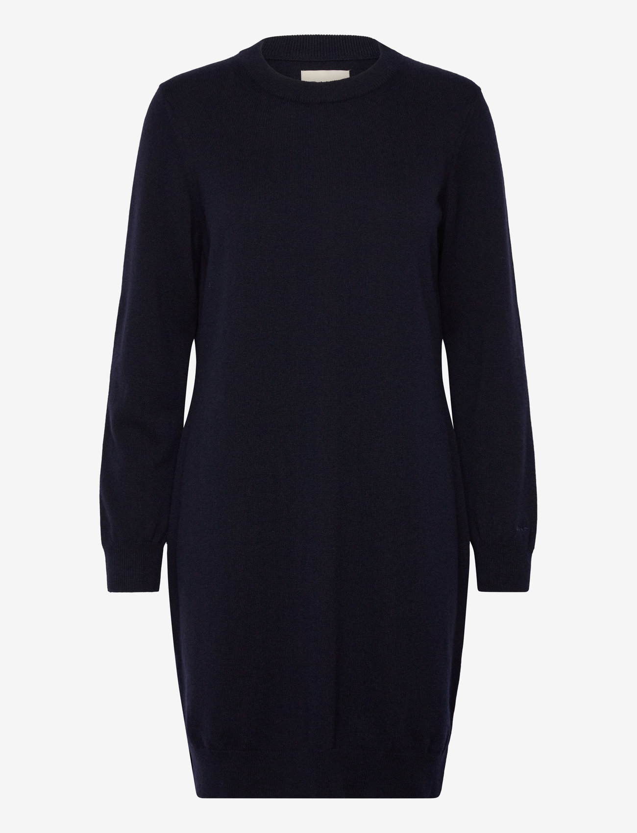 GANT - SUPERFINE LAMBSWOOL DRESS - knitted dresses - evening blue - 1