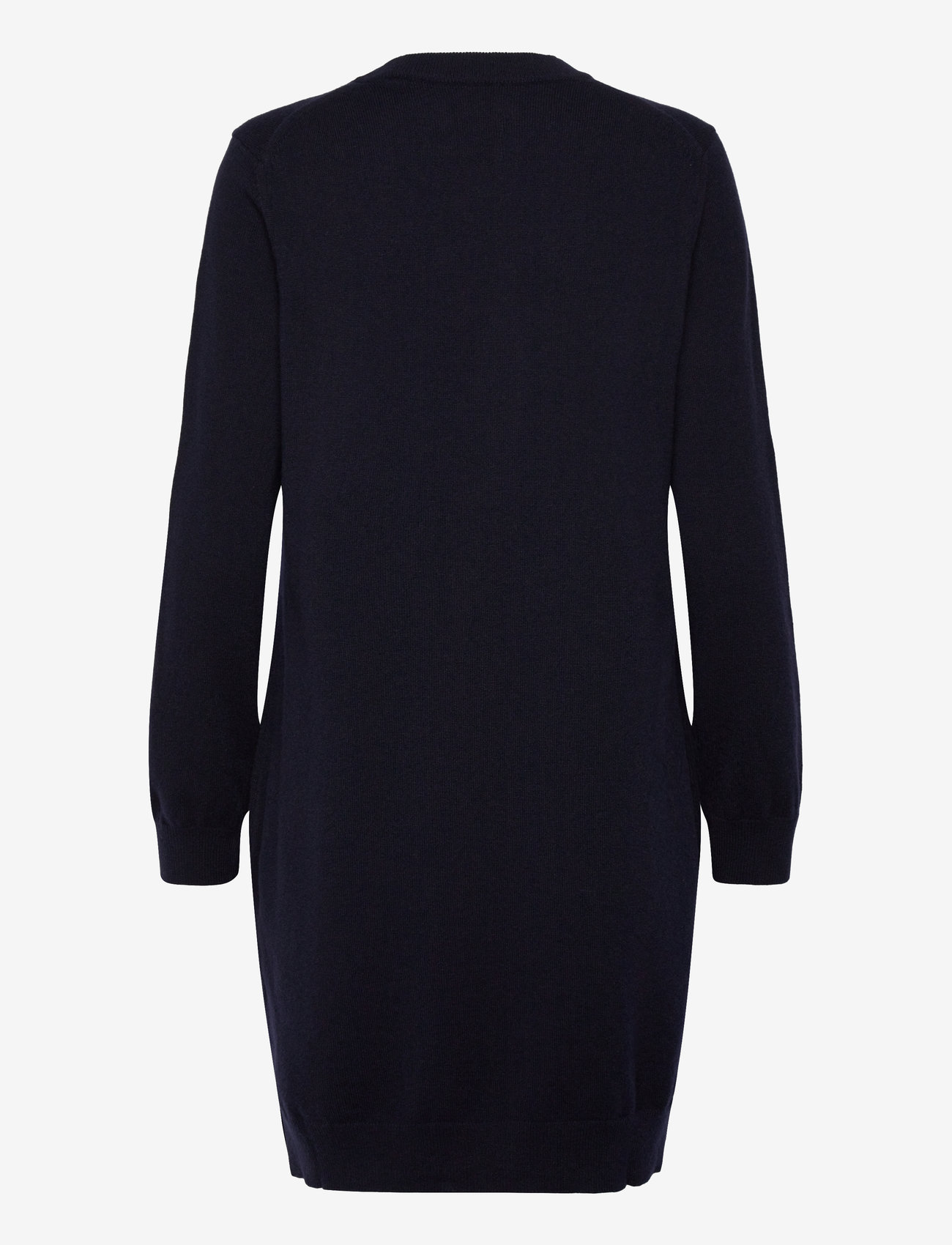 GANT - SUPERFINE LAMBSWOOL DRESS - knitted dresses - evening blue - 2