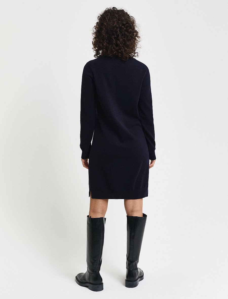 Gant - SUPERFINE LAMBSWOOL DRESS - strickkleider - evening blue - 3
