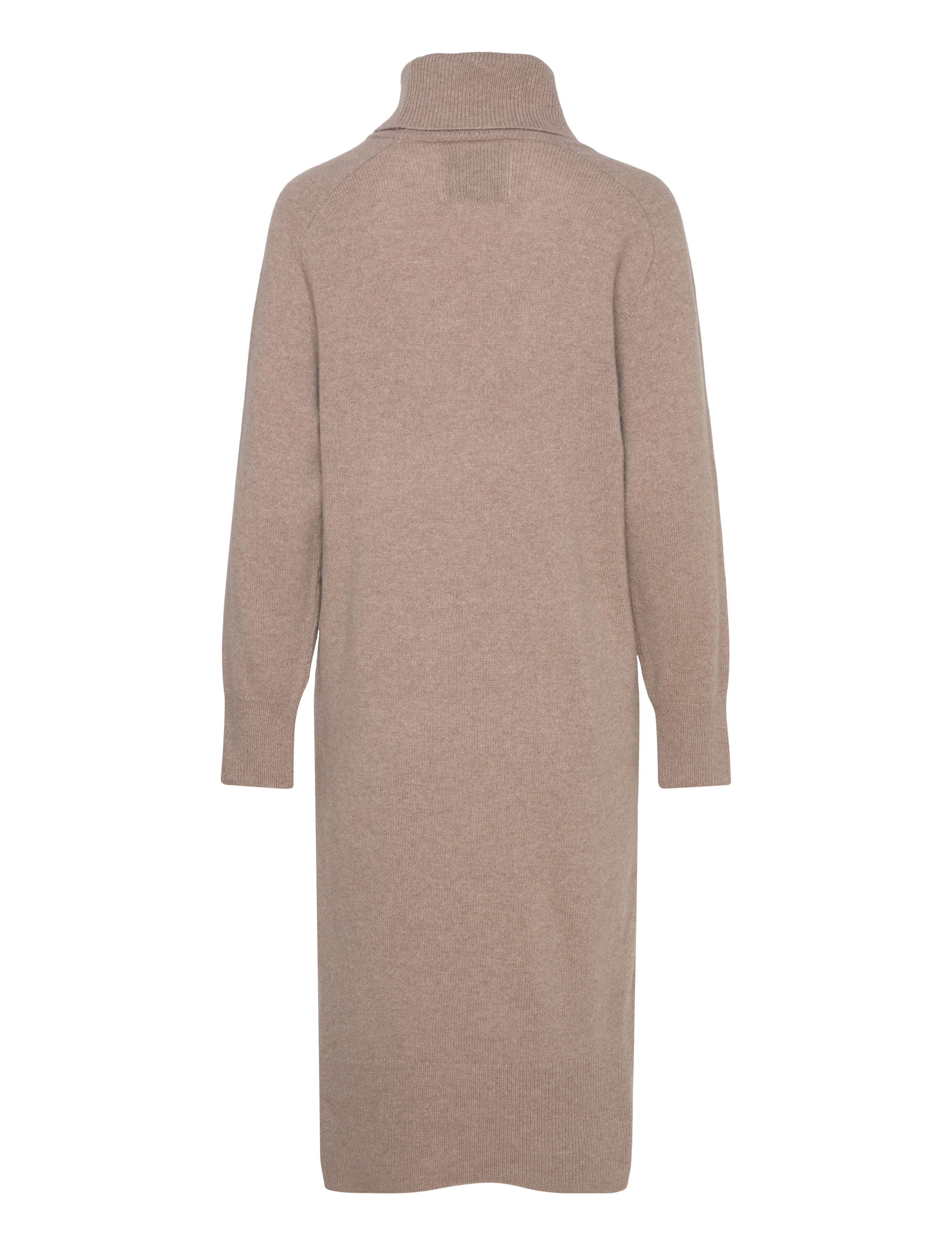 GANT - HERRINGBONE DETAIL ROLLNECK DRESS - warm grey - 2