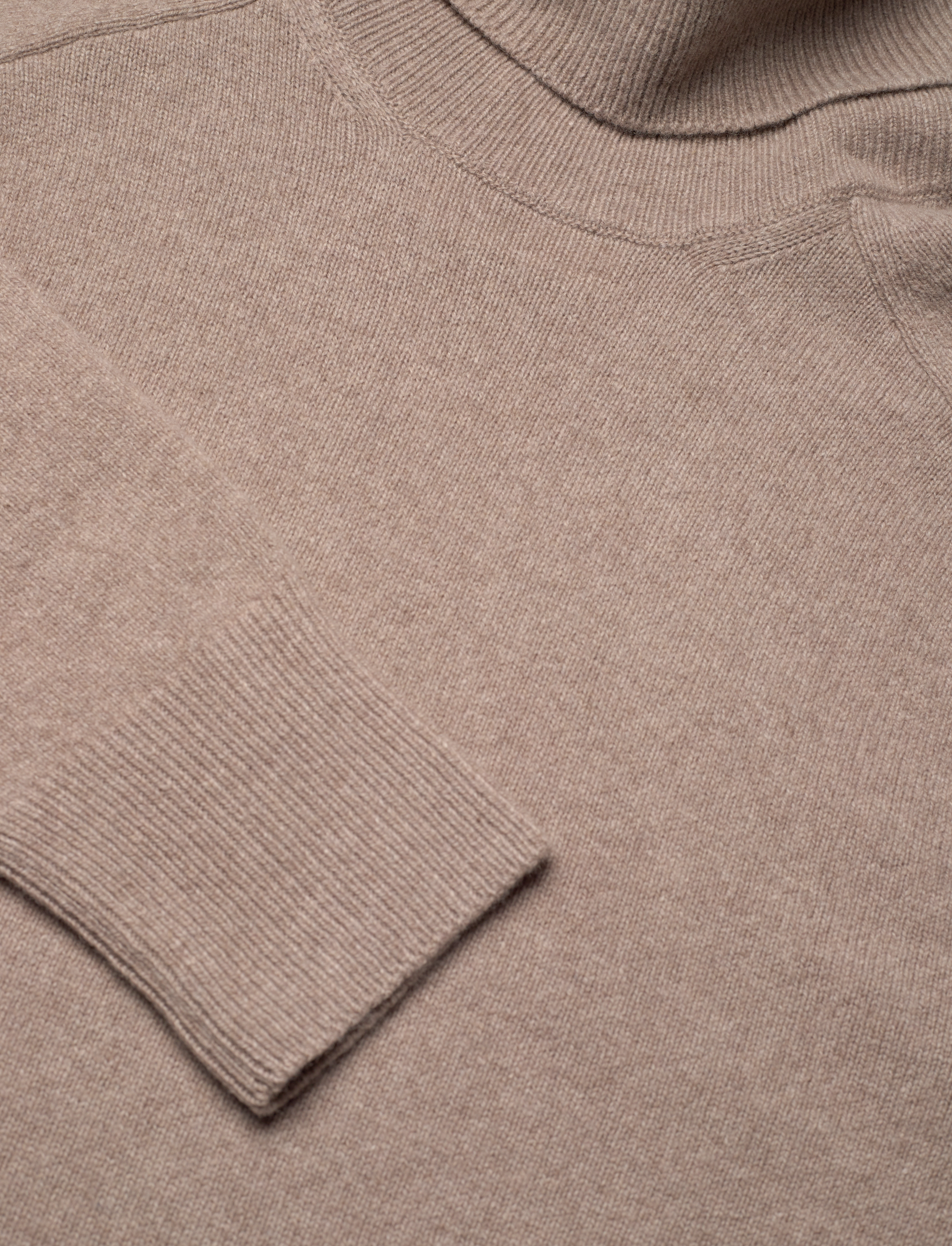 GANT - HERRINGBONE DETAIL ROLLNECK DRESS - warm grey - 5
