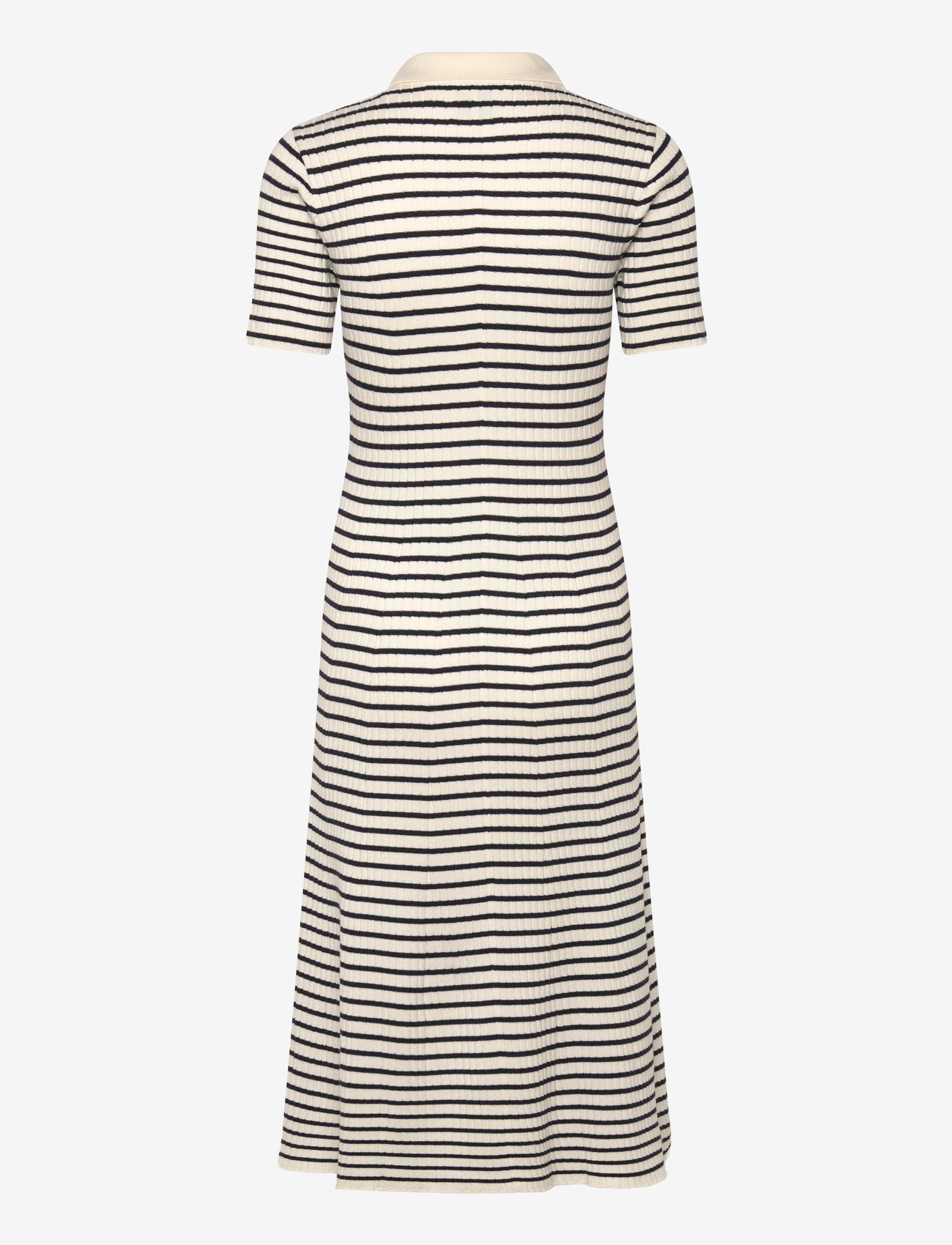 GANT - RIB KNIT STRIPED RUGGER SS DRESS - paitamekot - evening blue - 1