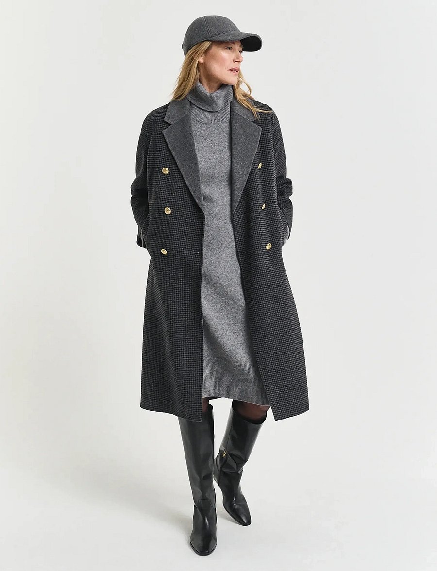 Gant - DETAIL TURTLENECK DRESS - kashmir - charcoal melange - 4