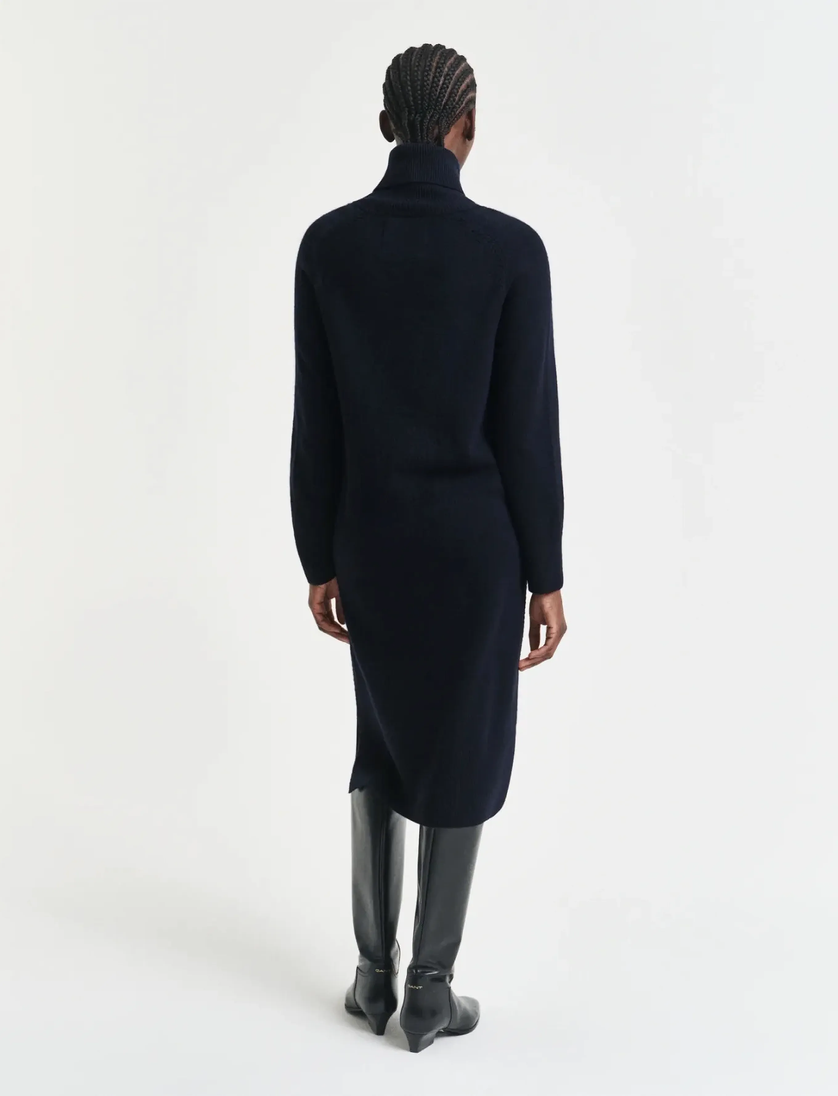 Gant - DETAIL TURTLENECK DRESS - kaszmir - evening blue - 2