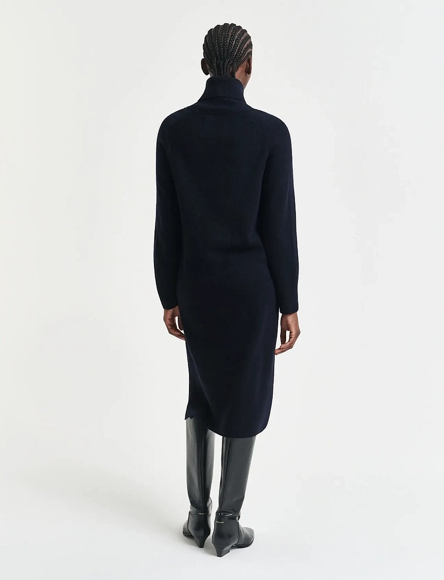 Gant - DETAIL TURTLENECK DRESS - kaszmir - evening blue - 2