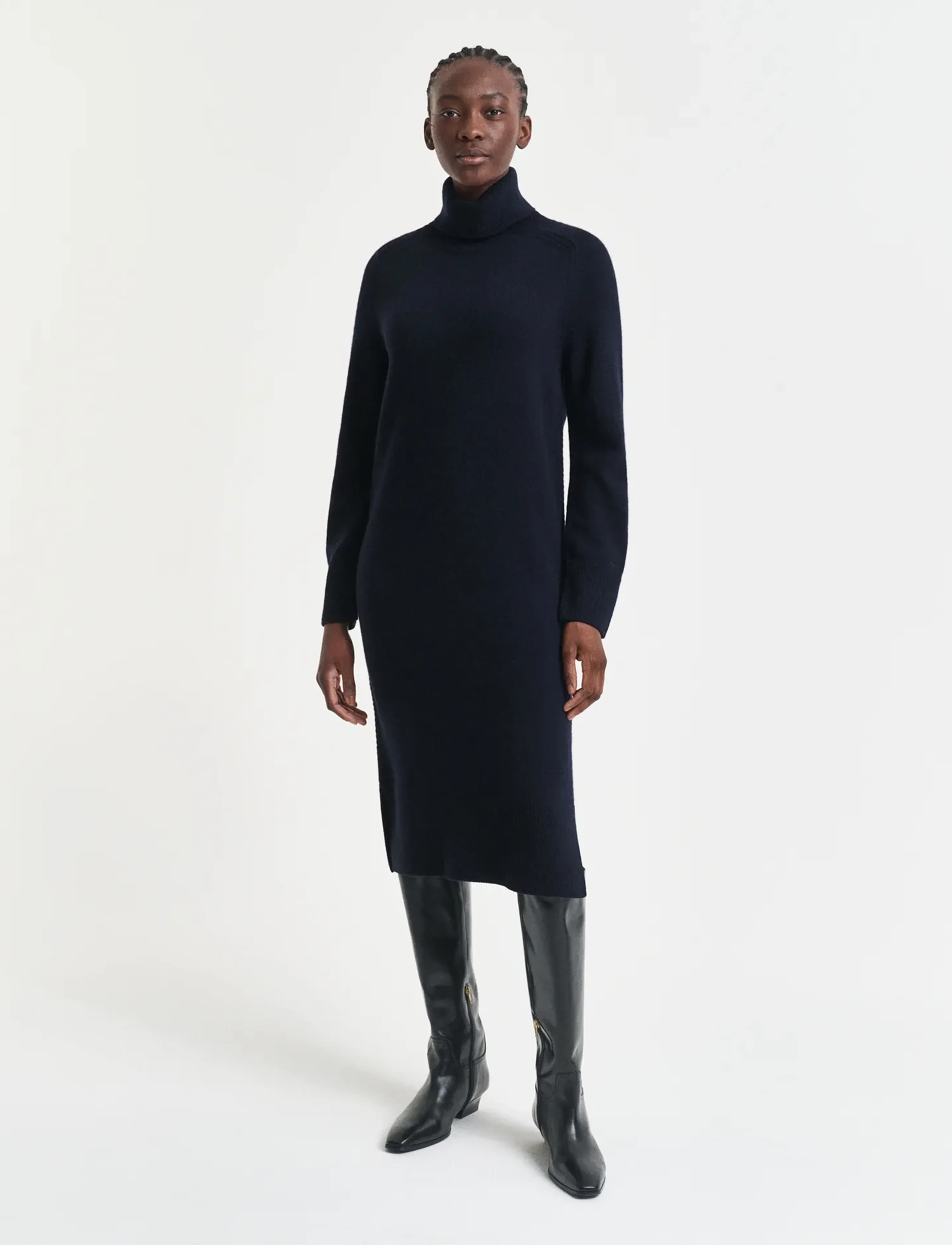 Gant - DETAIL TURTLENECK DRESS - kaszmir - evening blue - 3