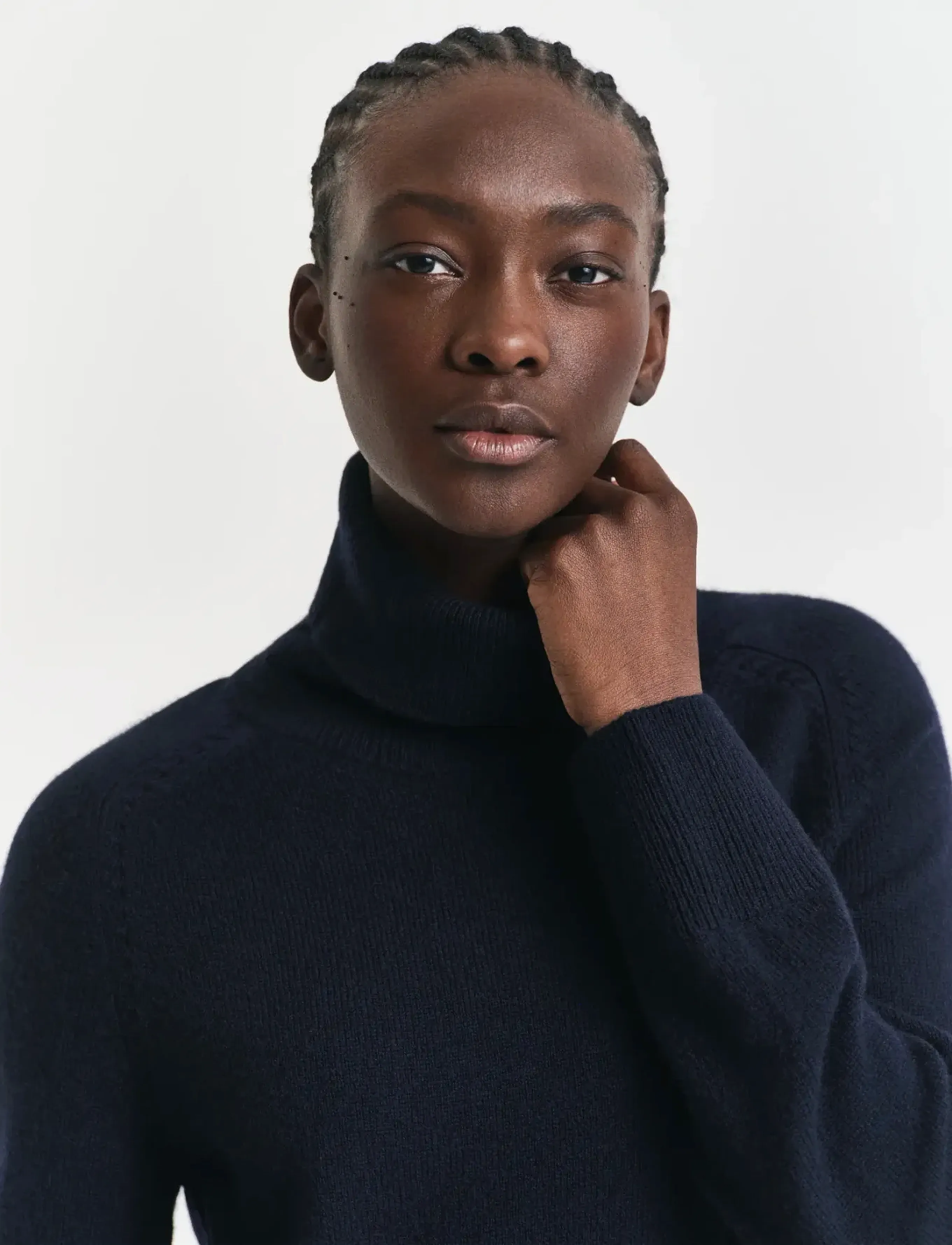 Gant - DETAIL TURTLENECK DRESS - kaszmir - evening blue - 5