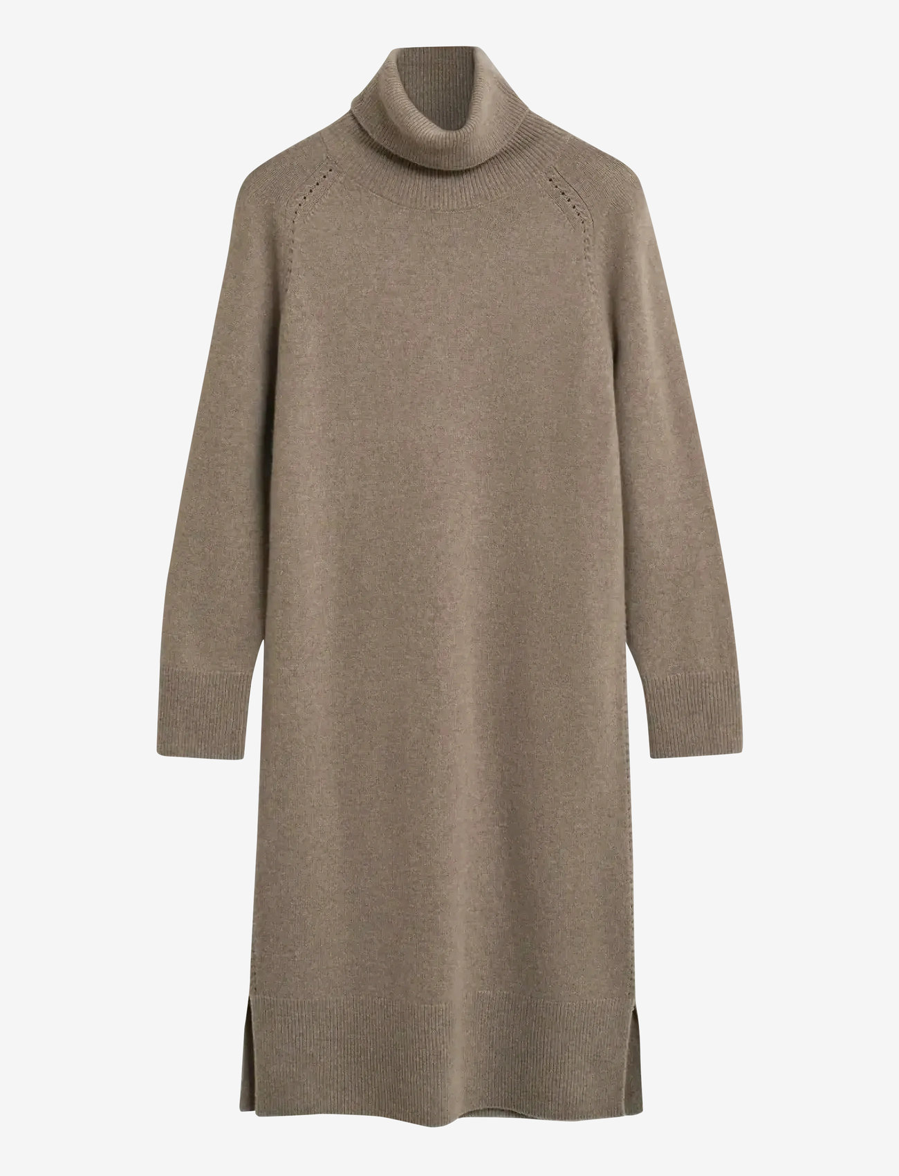 GANT - DETAIL TURTLENECK DRESS - cashmere - taupe beige - 1