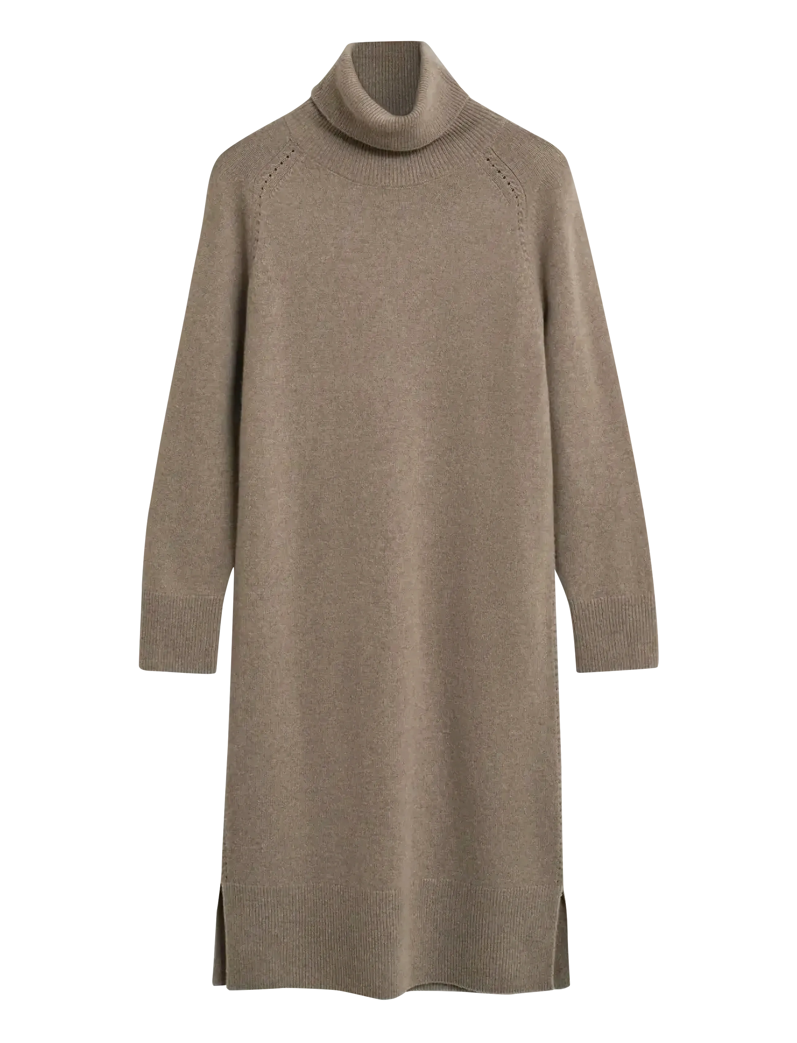 GANT DETAIL TURTLENECK DRESS - Clothing - TAUPE BEIGE / beige