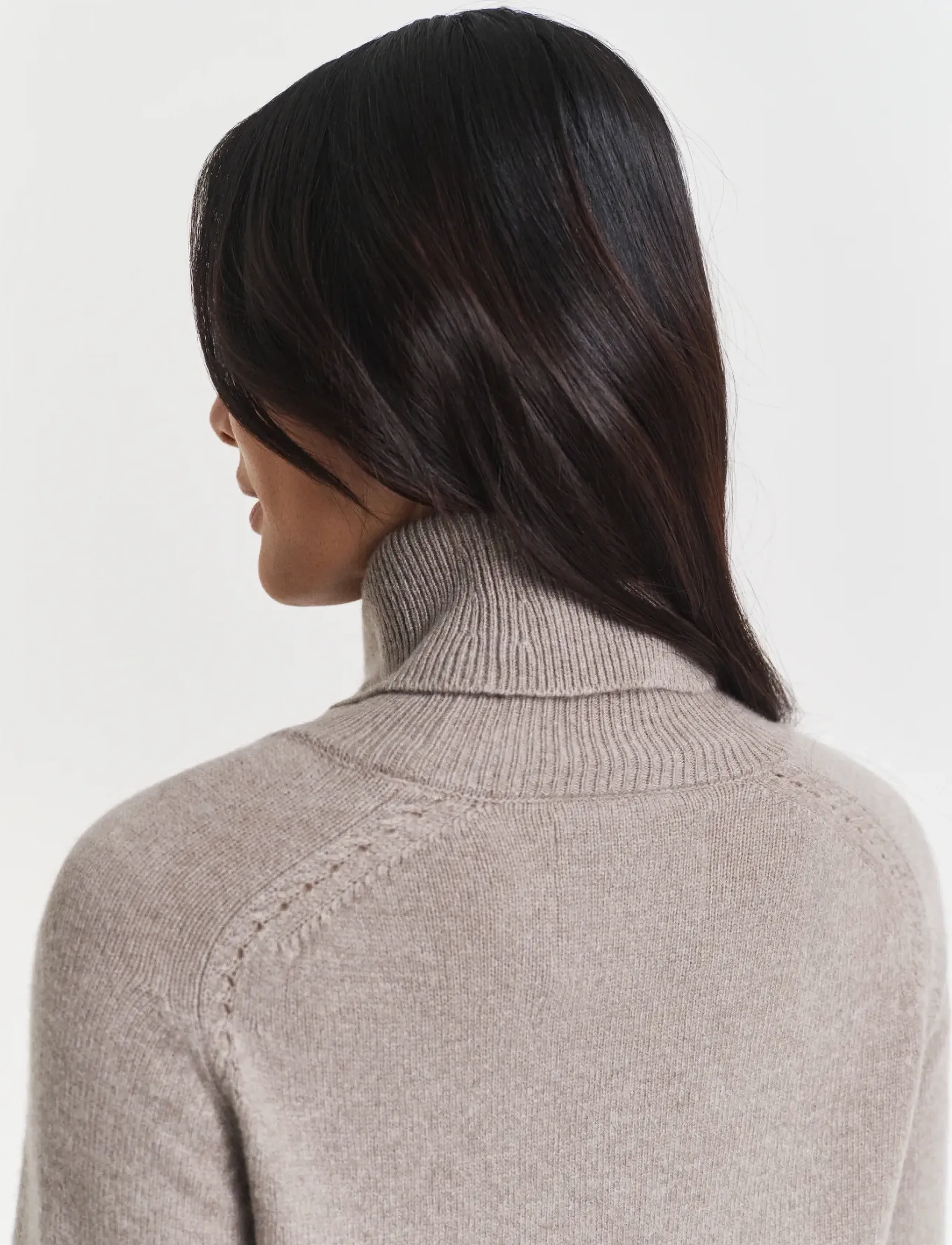Gant - DETAIL TURTLENECK DRESS - cashmere - taupe beige - 3