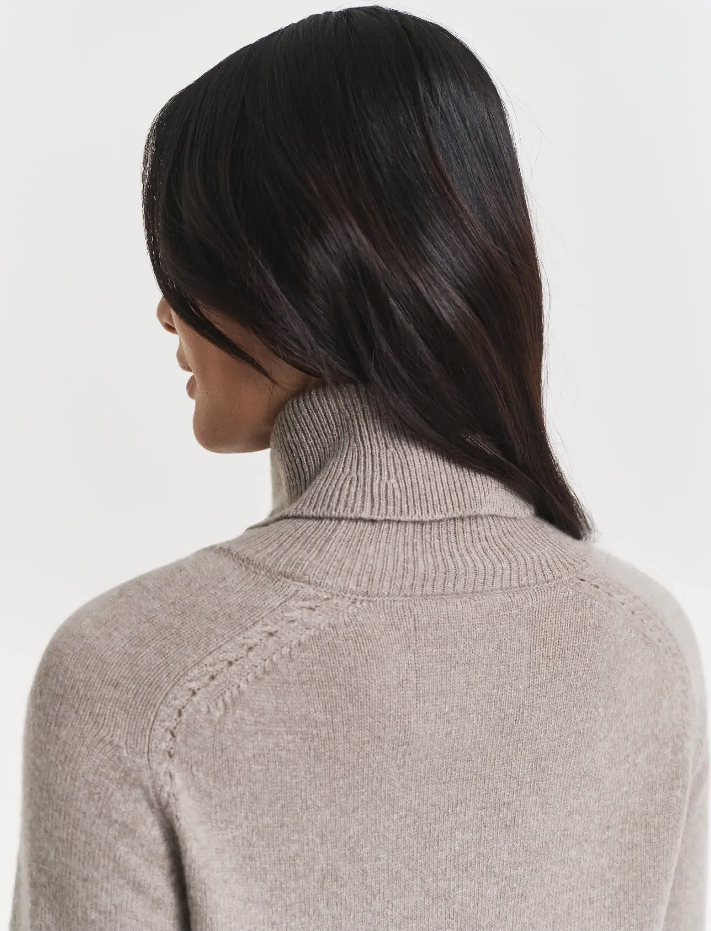 Gant - DETAIL TURTLENECK DRESS - cashmere - taupe beige - 4