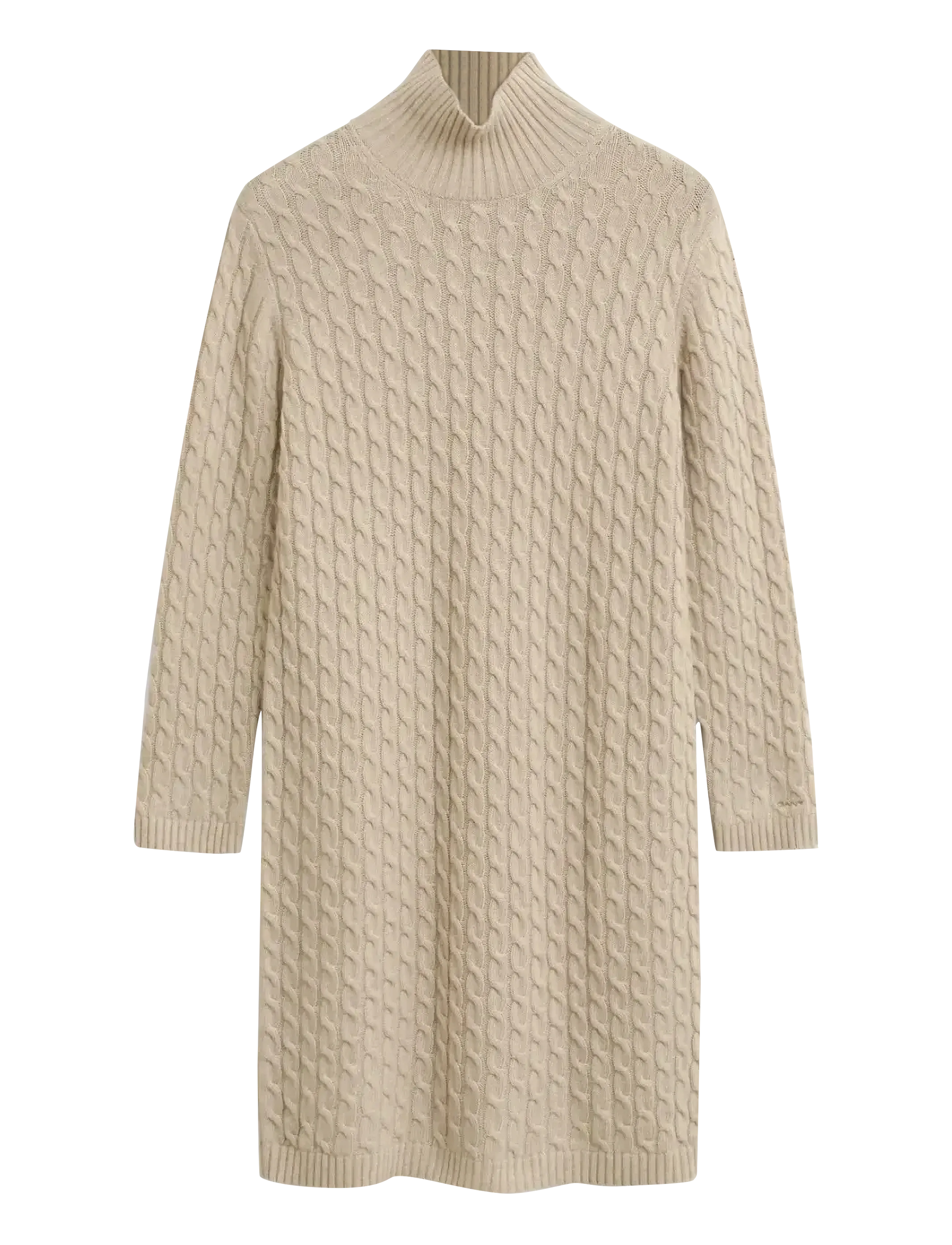 GANT CABLE KNIT DRESS - Alle Produkte - SEED MELANGE / beige