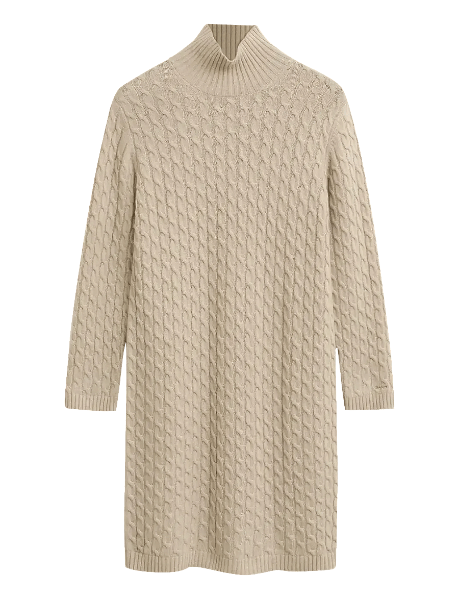 Gant - CABLE KNIT DRESS - cachemire - seed melange - 1