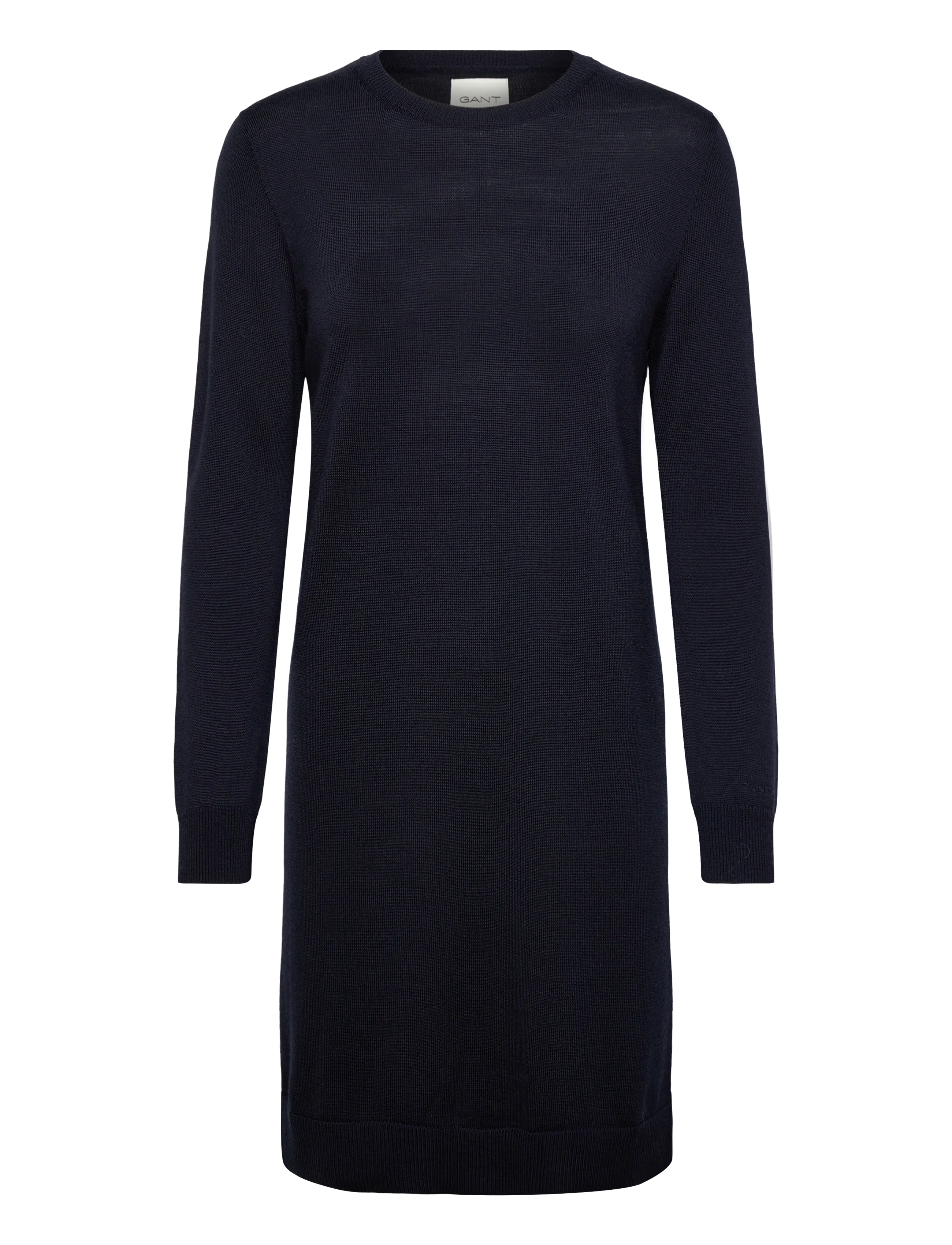 Gant - FINE MERINO KNITTED DRESS - knitted dresses - evening blue - 0
