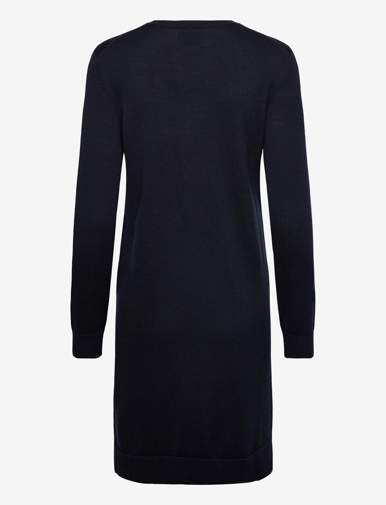 GANT - FINE MERINO KNITTED DRESS - knitted dresses - evening blue - 1