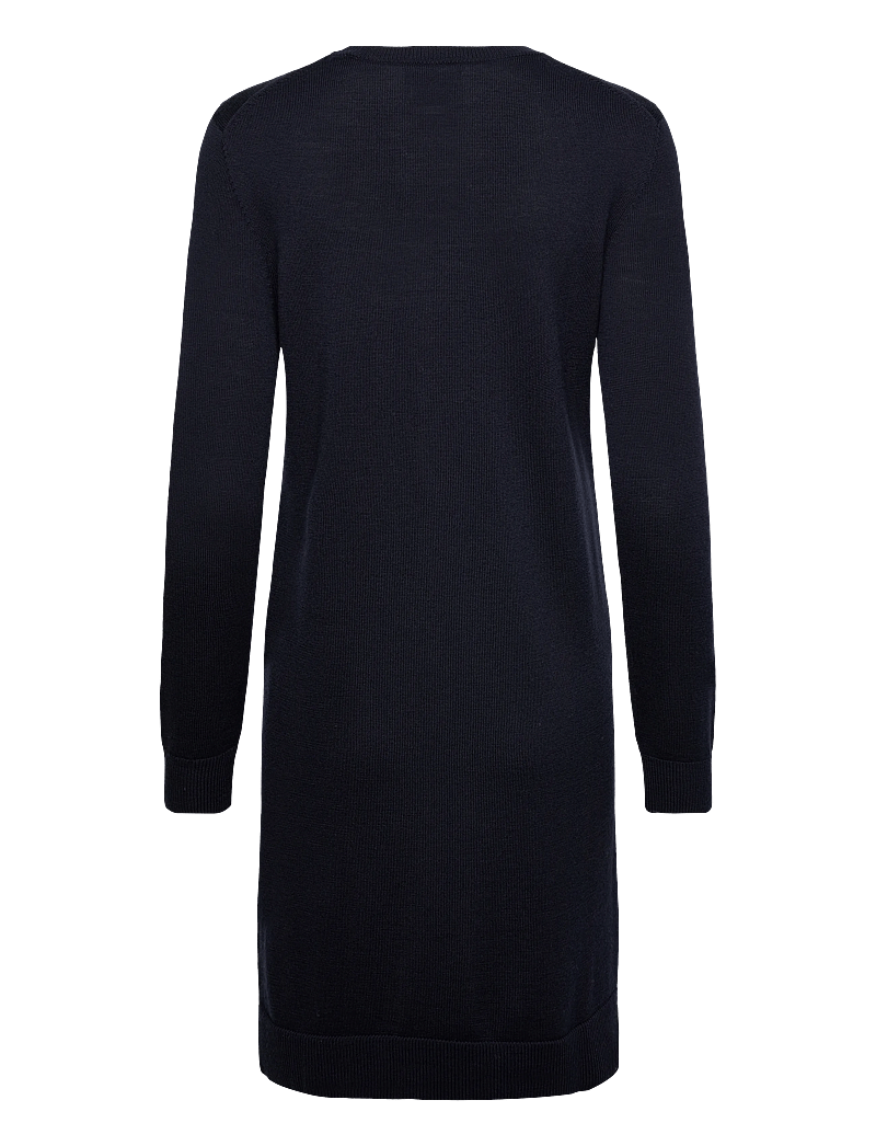 GANT - FINE MERINO KNITTED DRESS - strikkjoler - evening blue - 1