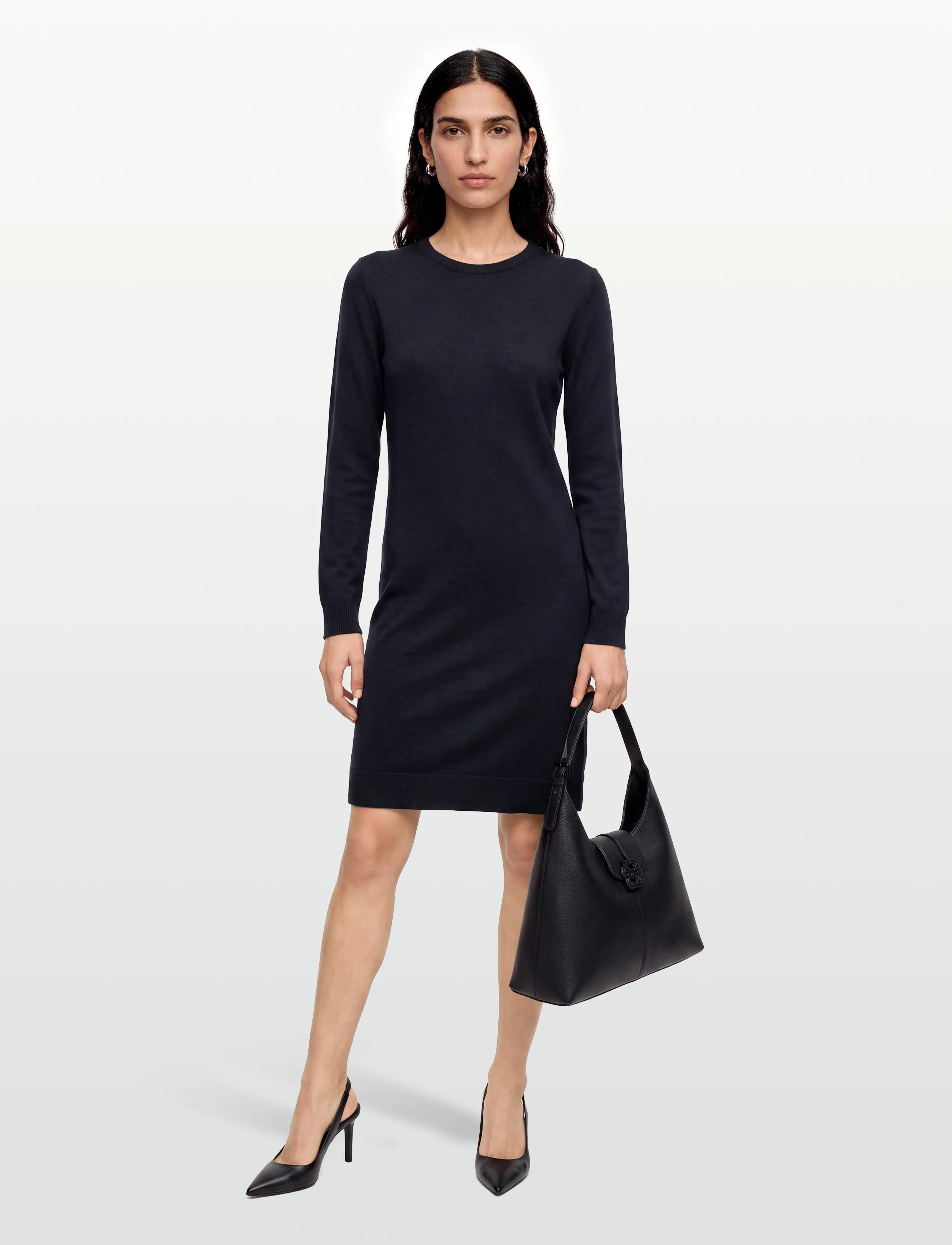 Gant Fine Merino Knitted Dress, XS, Dresses, Marineblau - Short Frauen