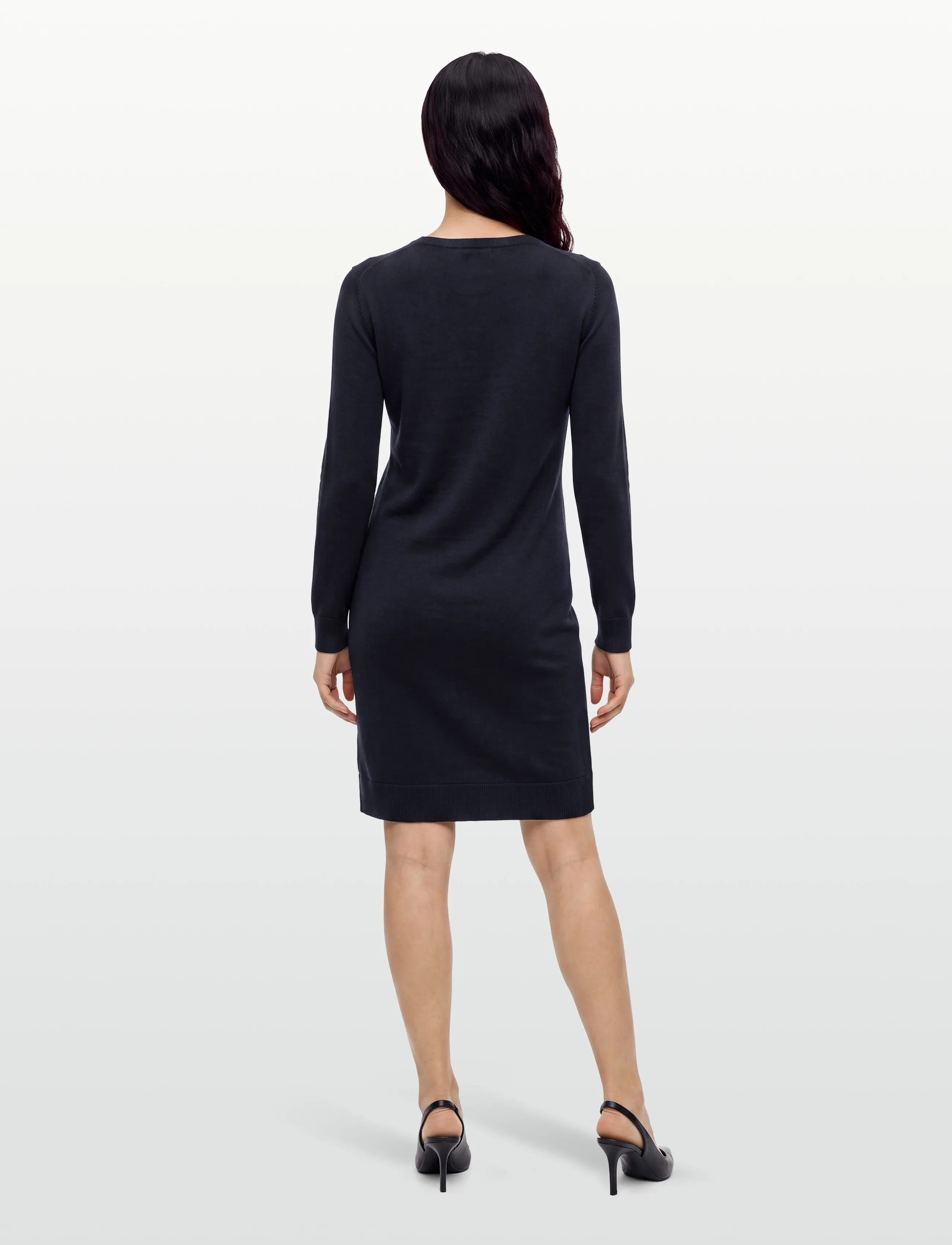 Gant - FINE MERINO KNITTED DRESS - strikkjoler - evening blue - 4