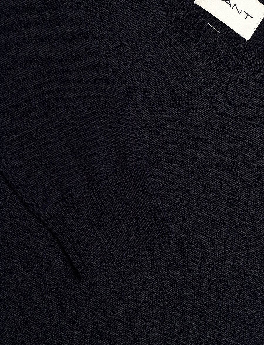 Gant - FINE MERINO KNITTED DRESS - knitted dresses - evening blue - 2
