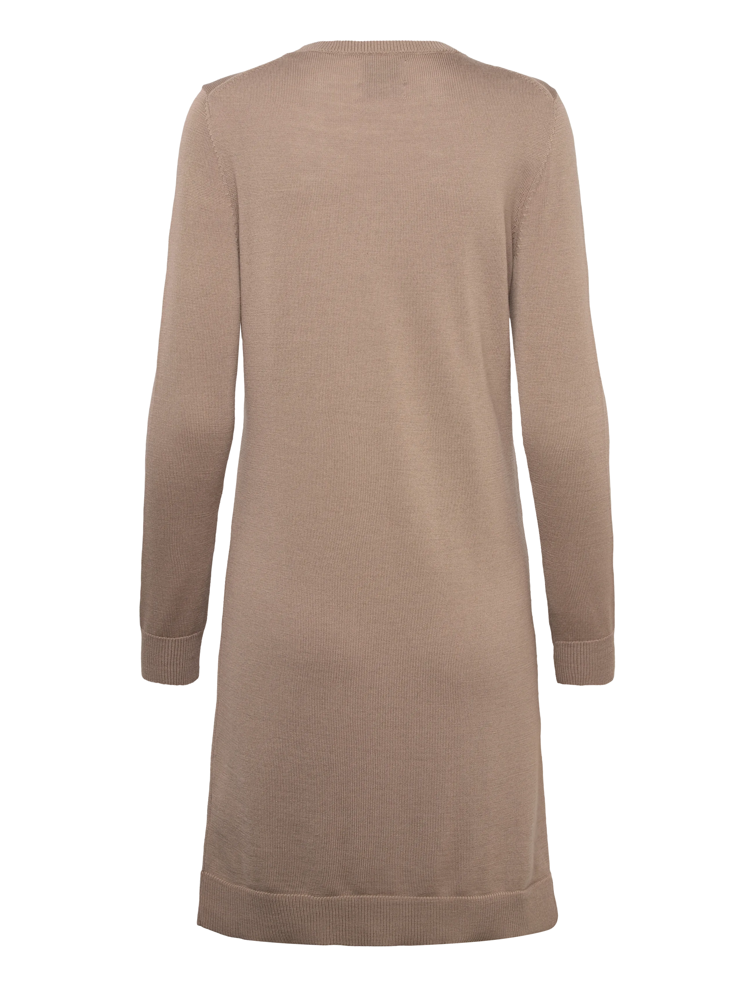Gant - FINE MERINO KNITTED DRESS - strickkleider - taupe beige - 1