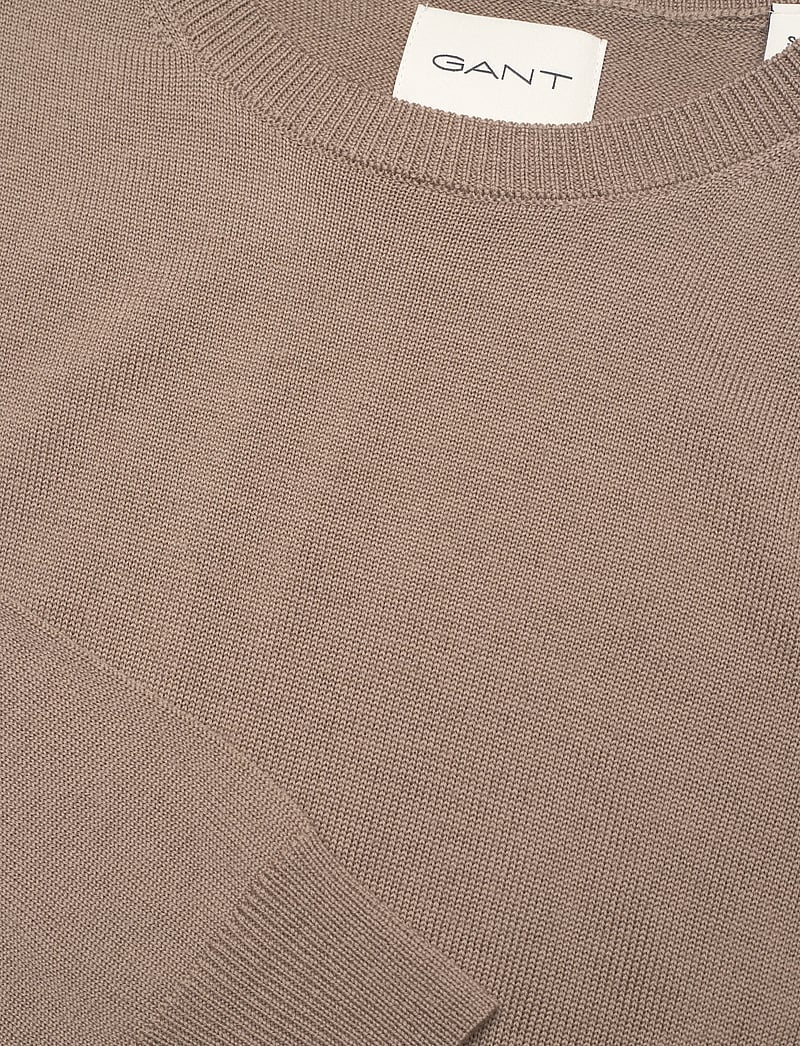 GANT - FINE MERINO KNITTED DRESS - knitted dresses - taupe beige - 2