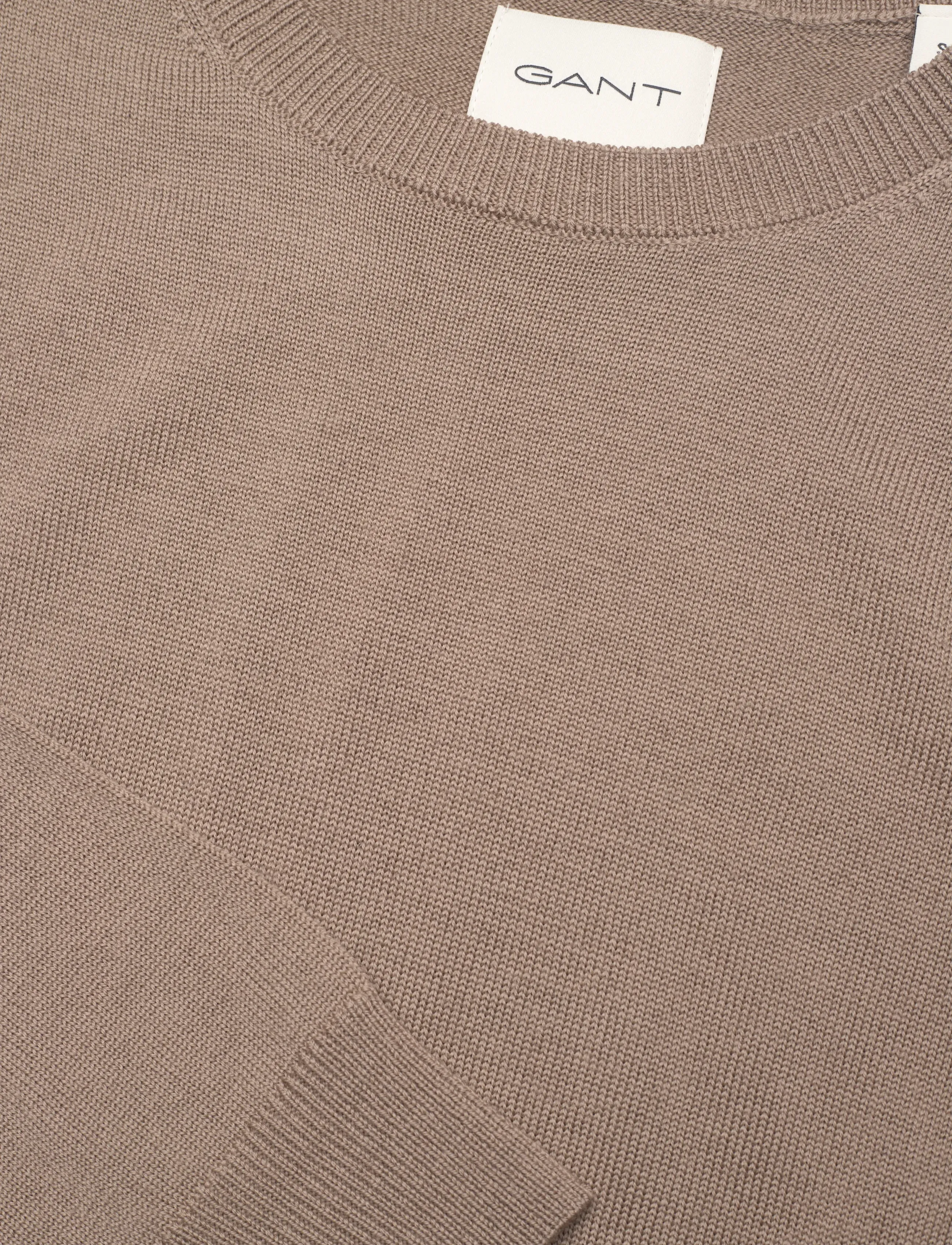 Gant - FINE MERINO KNITTED DRESS - strickkleider - taupe beige - 2