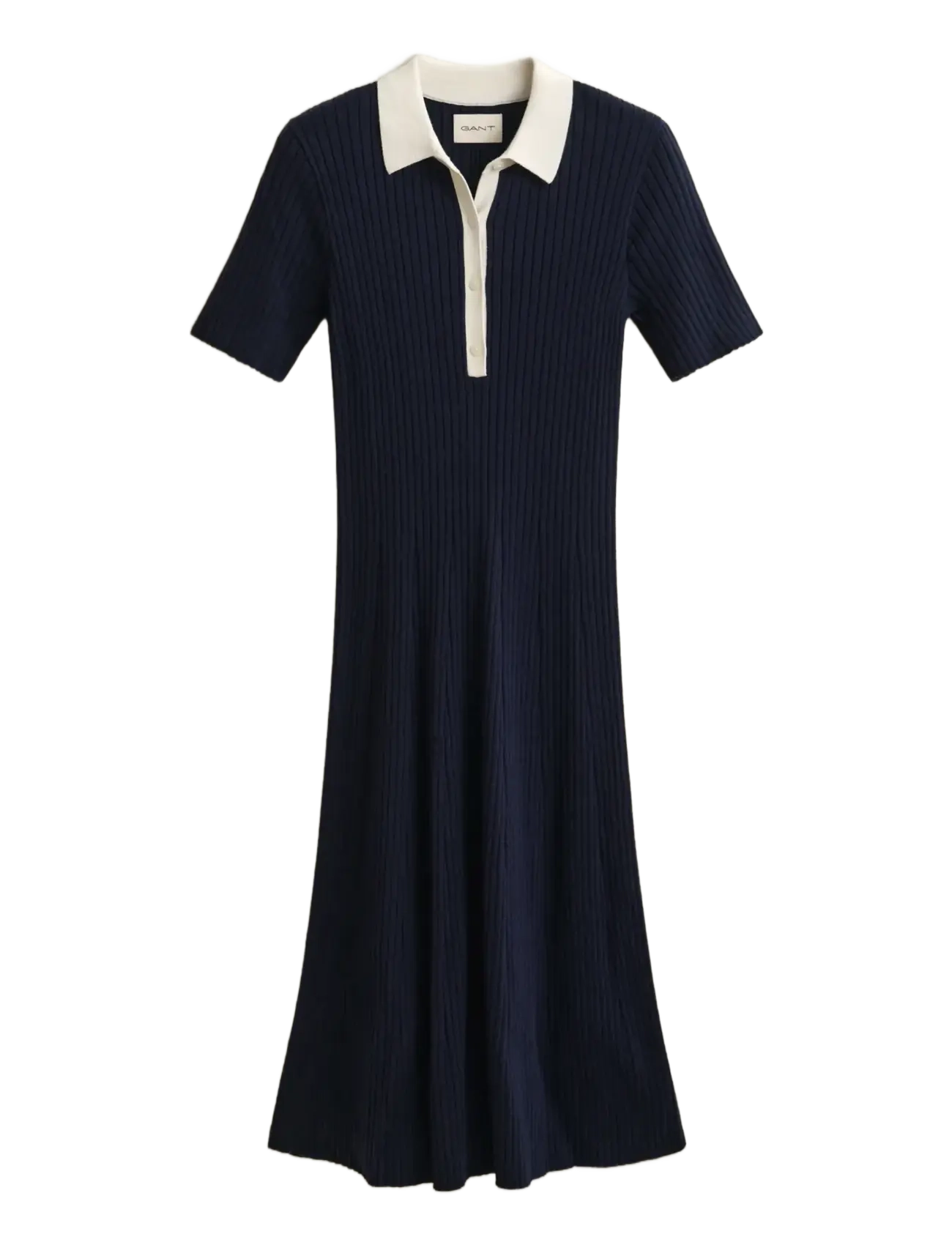 Gant RIB KNIT RUGGER DRESS - Midikleidid - EVENING BLUE / navy
