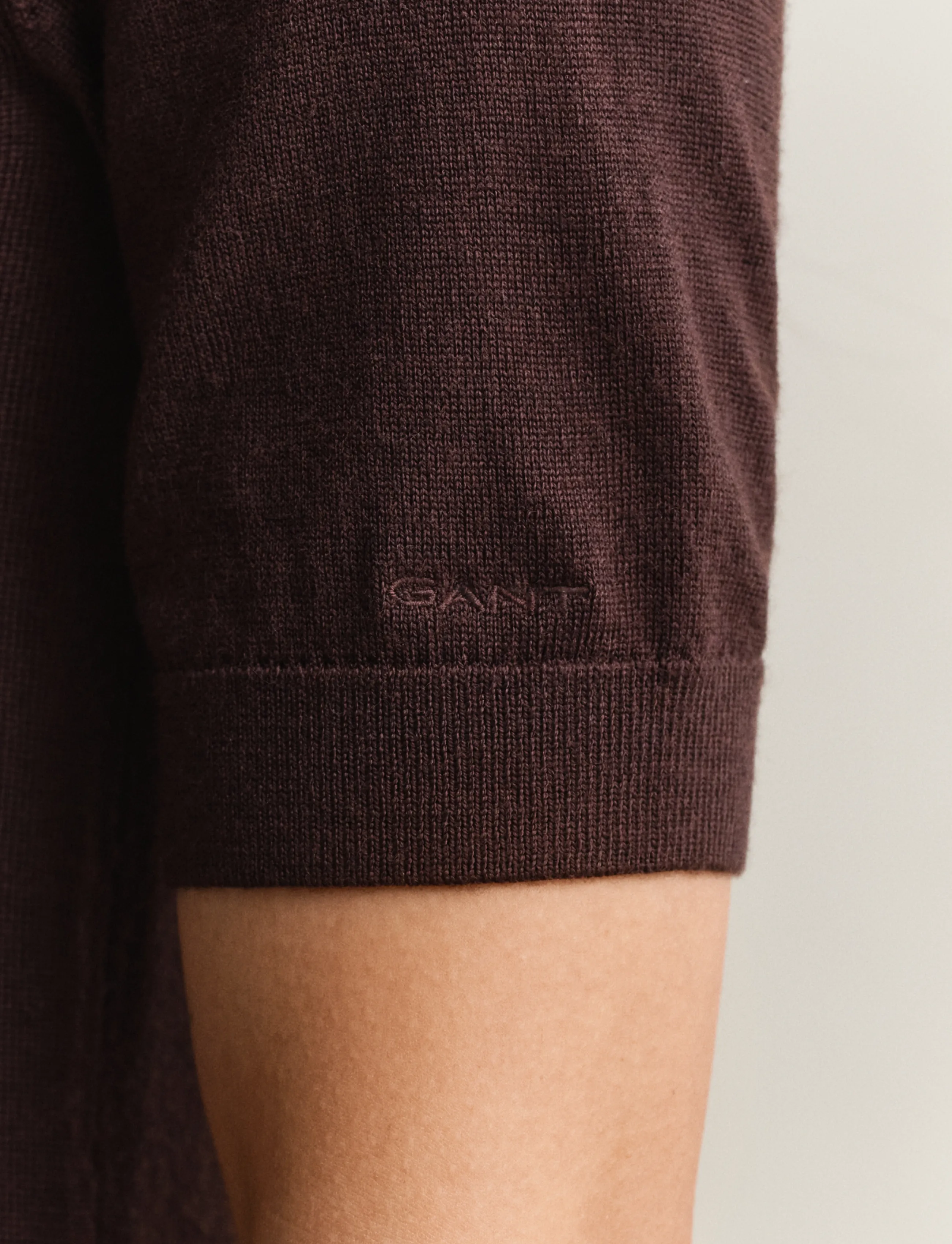 Gant - MERINO DRESS - midikleidid - deep brown - 5