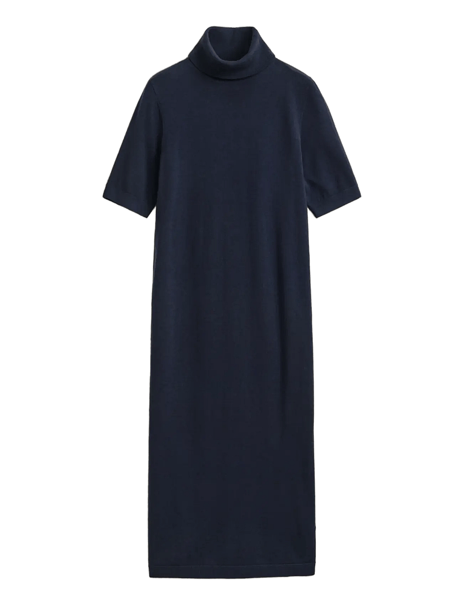 Gant - MERINO DRESS - midi kjoler - evening blue - 0